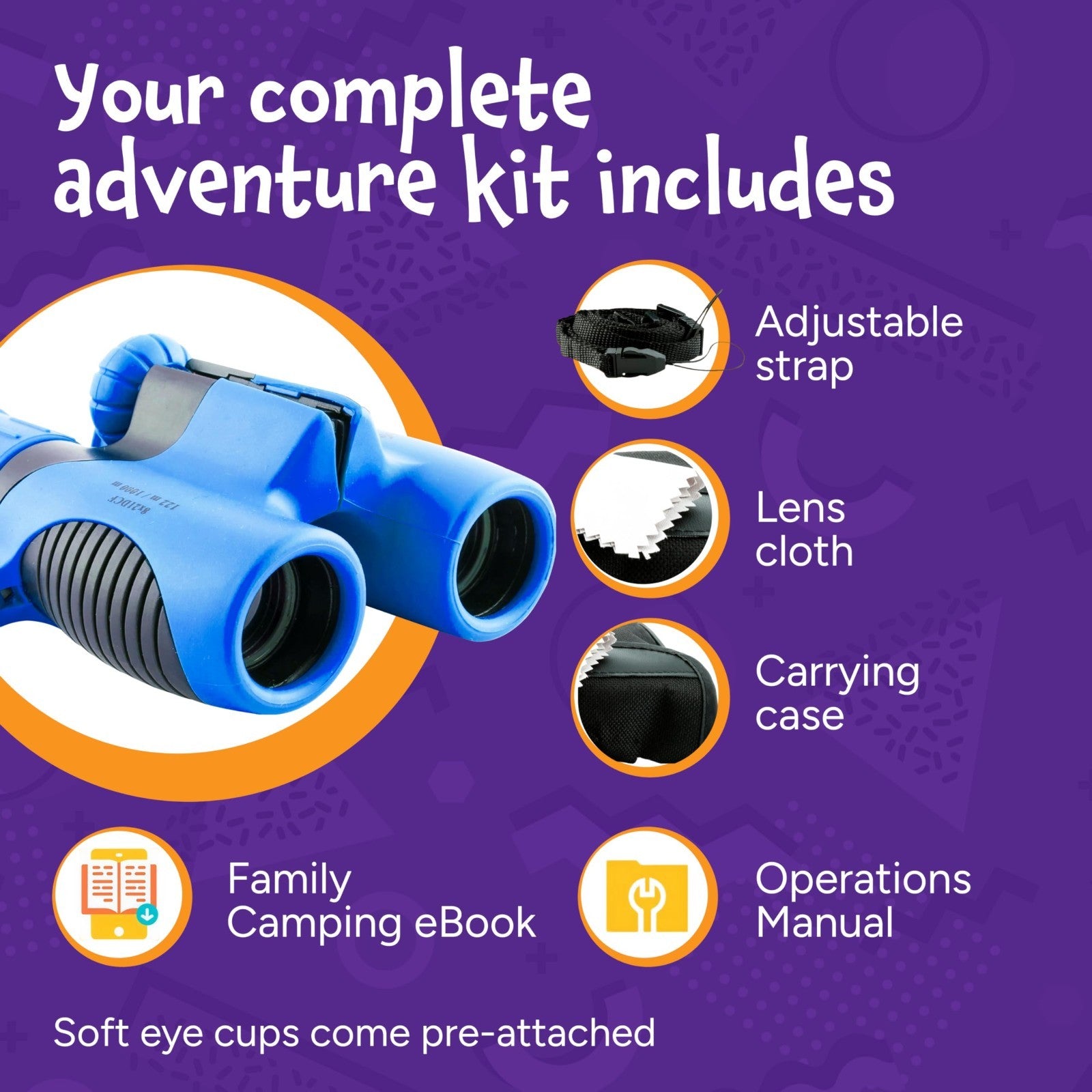 Compact Blue Binoculars for Kids 3 12   STEM Outdoor Adventure Toy for Bird Watc4
