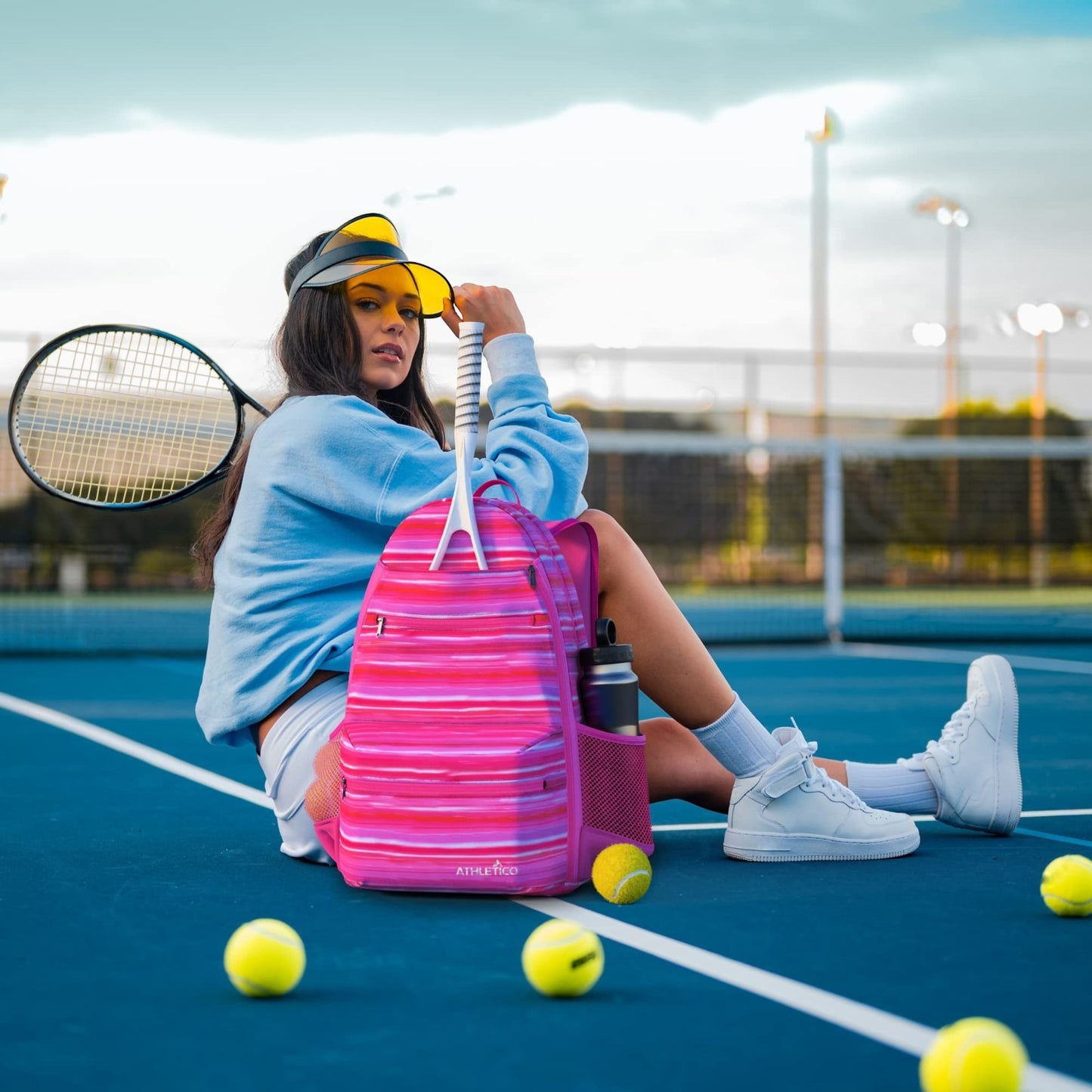 City Tennis Bag with Multiple Pockets, Durable Material, Adjustable Straps5