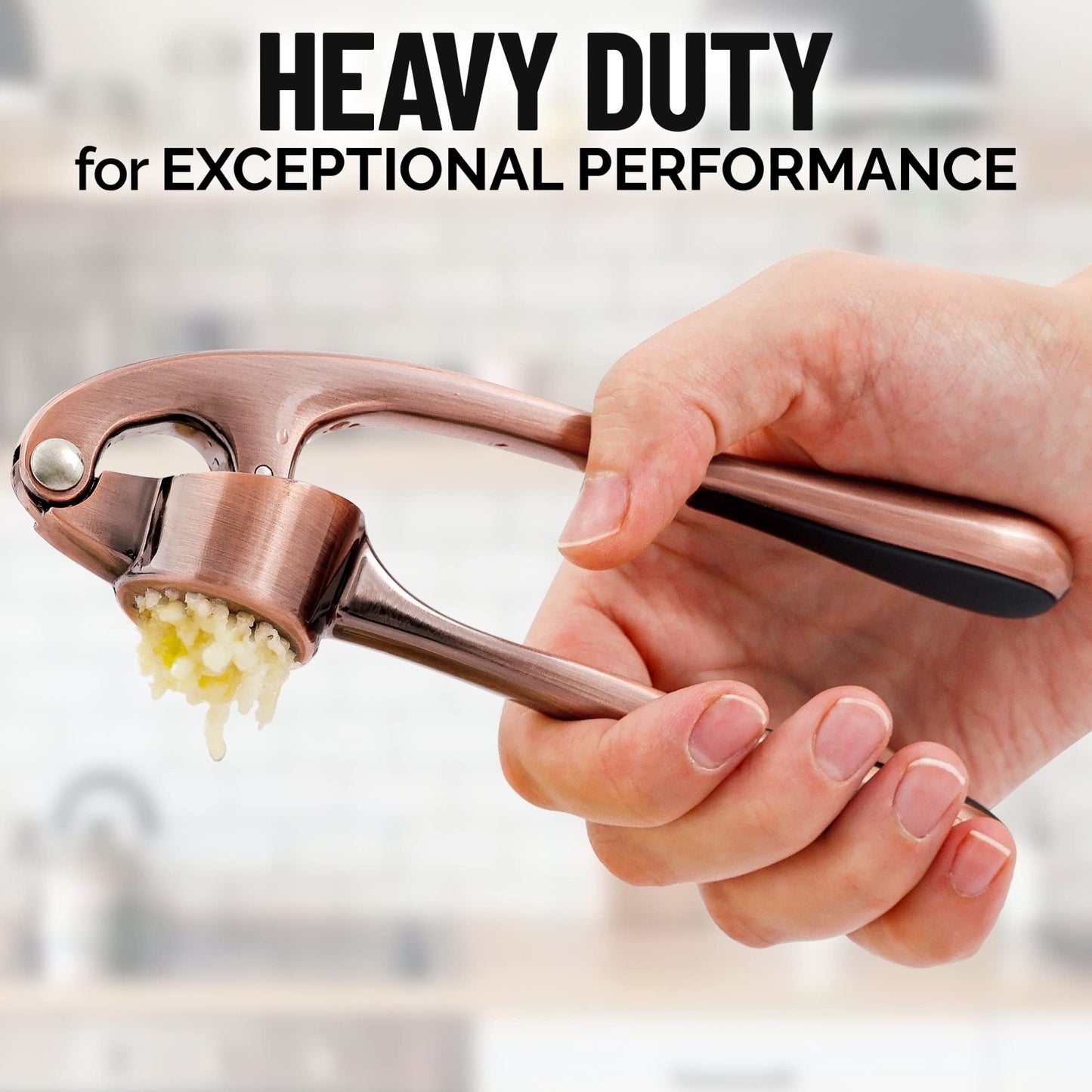 Premium Garlic Press Set   Rust Proof Mincer Tool, Easy Squeeze, Ergonomic Handl5