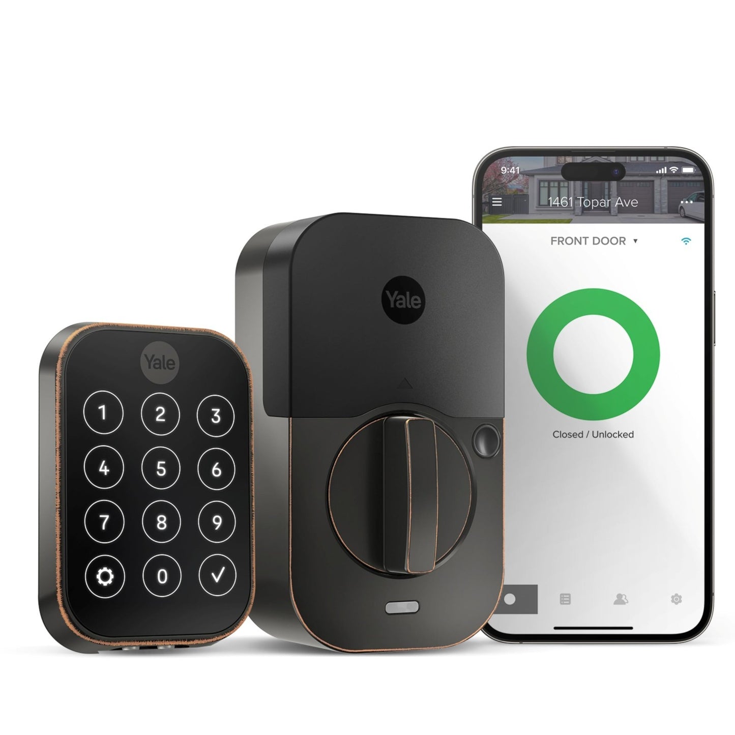 Smart Deadbolt Lock with Wi Fi, Touch Keypad, Oil Rubbed Bronze Finish1