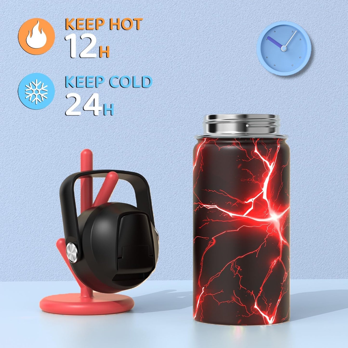 Cool Luminous Gamer Backpack Set for Boys   6PCS with Insulated Water Bottle, Lu5