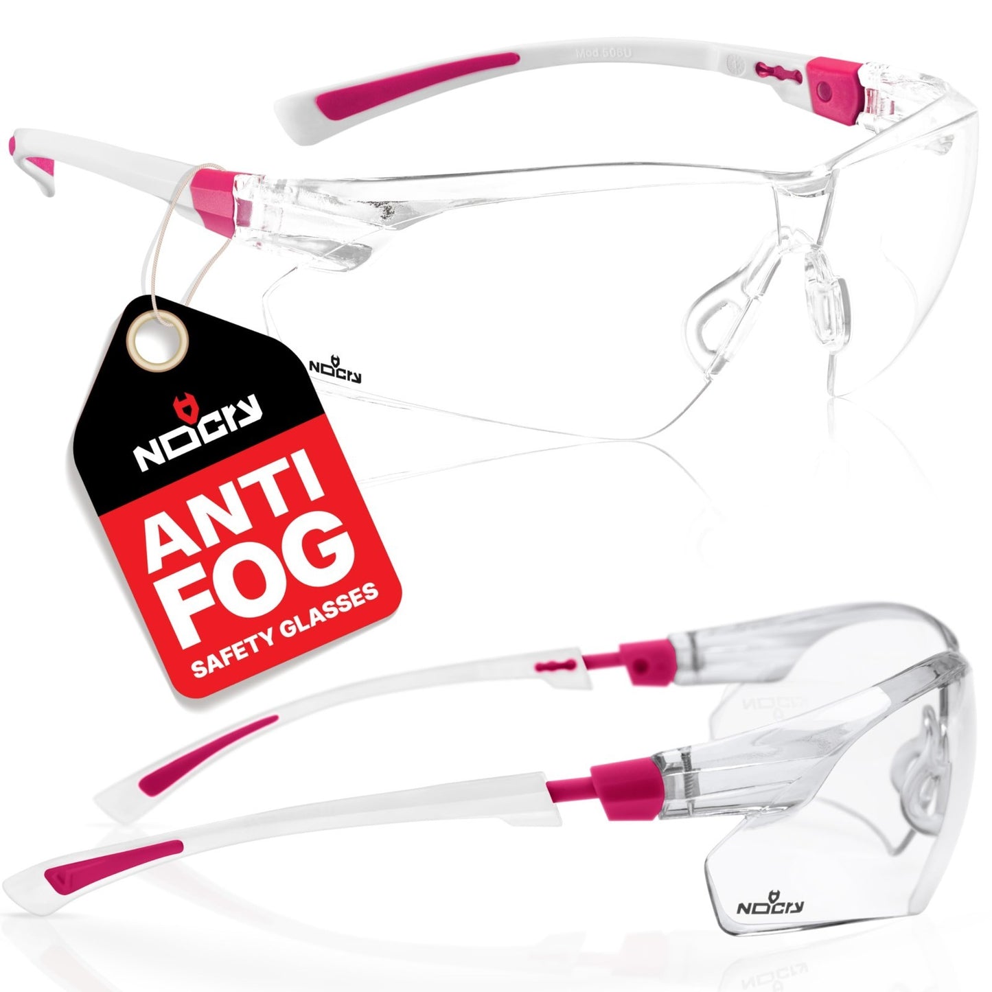 Clear Safety Glasses for Women   Adjustable Anti Fog, UV Protection, Scratch Res1