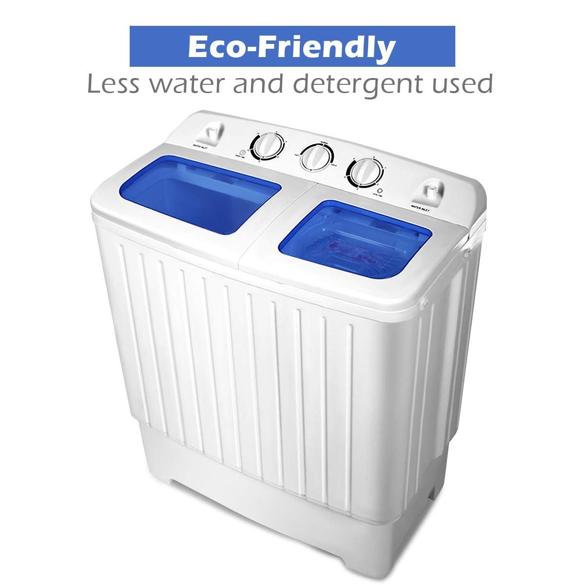 Compact Twin Tub Washing Machine 20lbs Mini Washer & Spinner   Portable Laundry4
