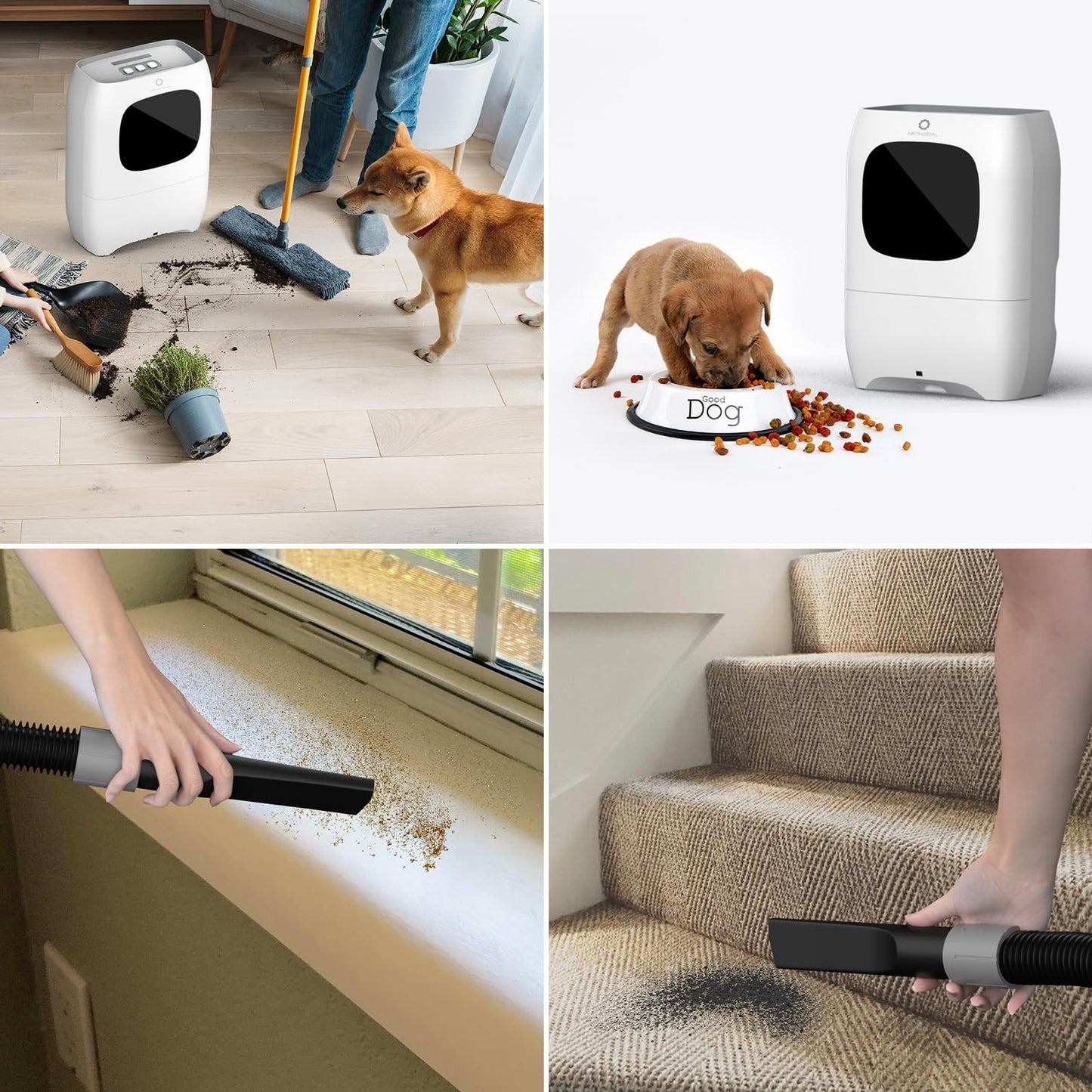 Touchless Vacuum Automatic Dustpan, Auto Sensor, 20Kpa Power, HEPA Filtration, 76