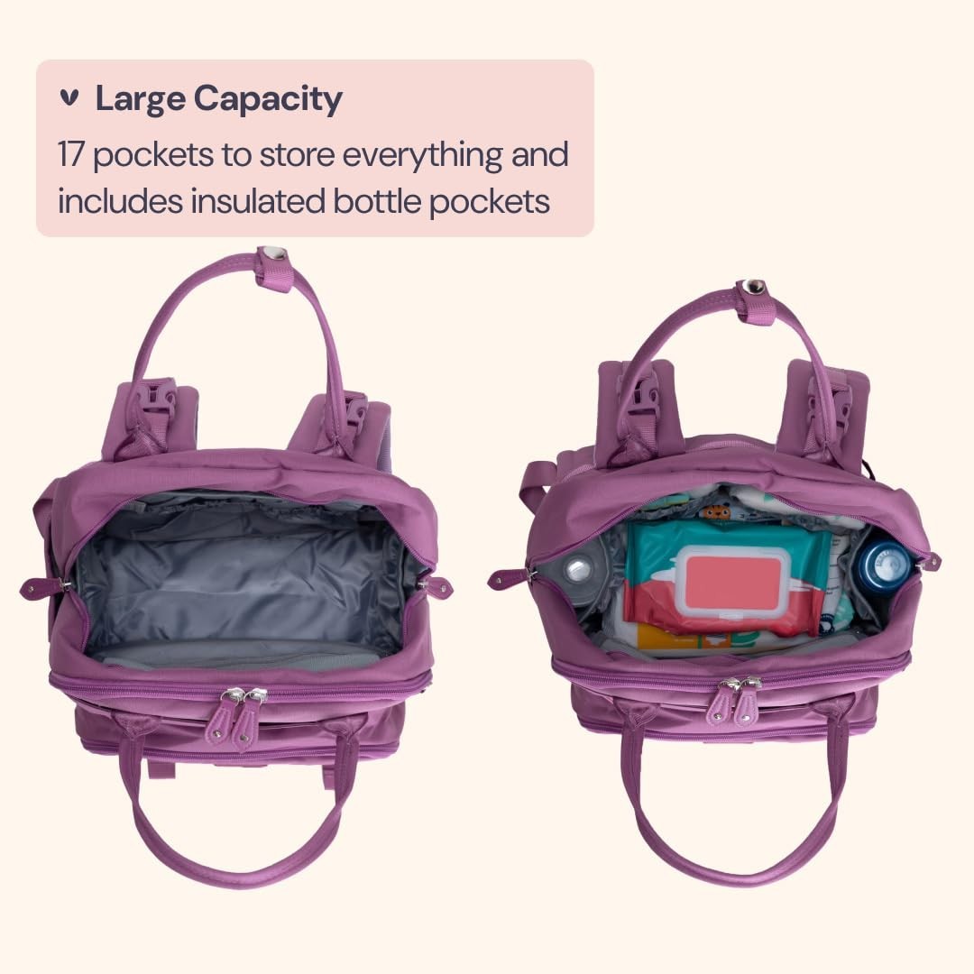Multi Function Water Resistant Diaper Bag Backpack   Baby Travel Tote, Changing5