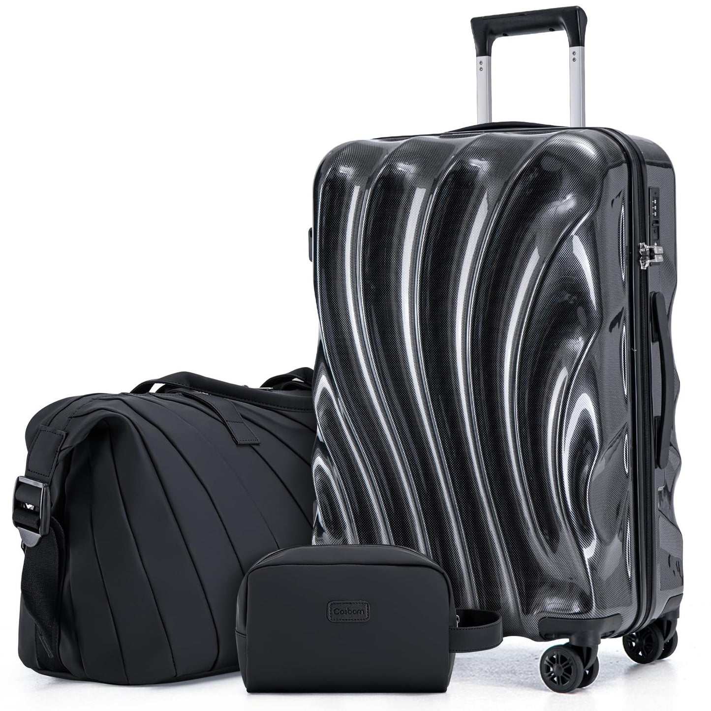 22" Carry-On Luggage, Airline Approved Hardside Spinner, ABS+PC, Phone Holder, T1