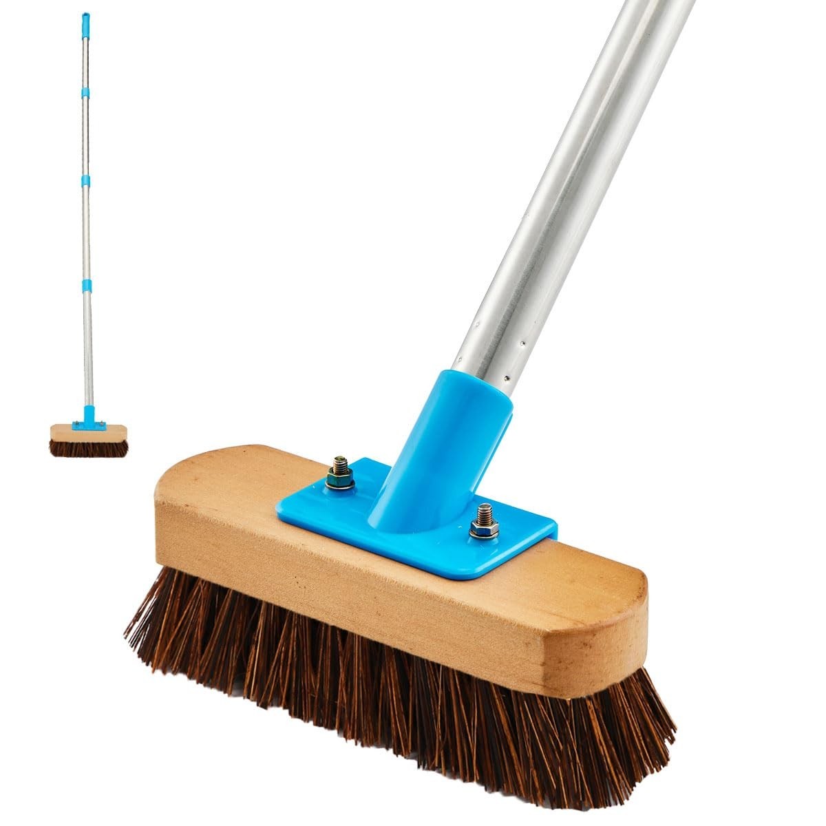 Long Handle Floor Scrub Brush for Deck, Patio, Garden & Sidewalk Cleaning1