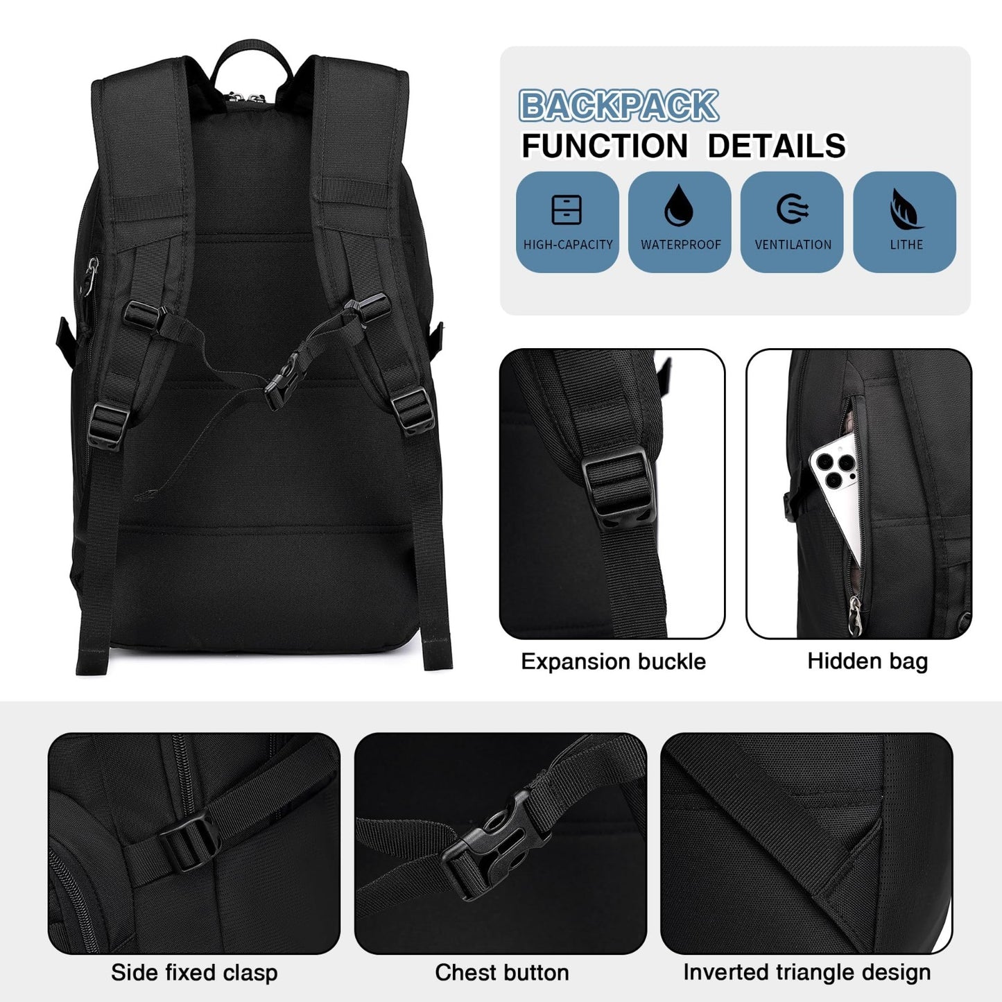 Tactical Military Backpack 30L, 3 Day Assault Pack with Molle System for Outdoor4