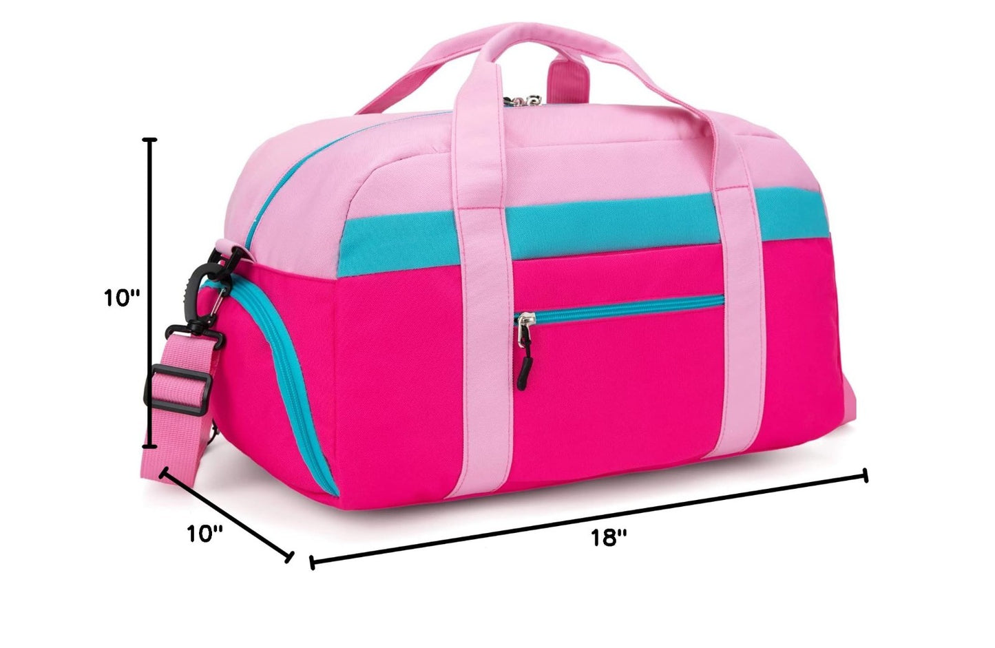 18" Pink Kids Duffle Bag - Perfect for Boys & Girls, Weekend Travel & Sports2