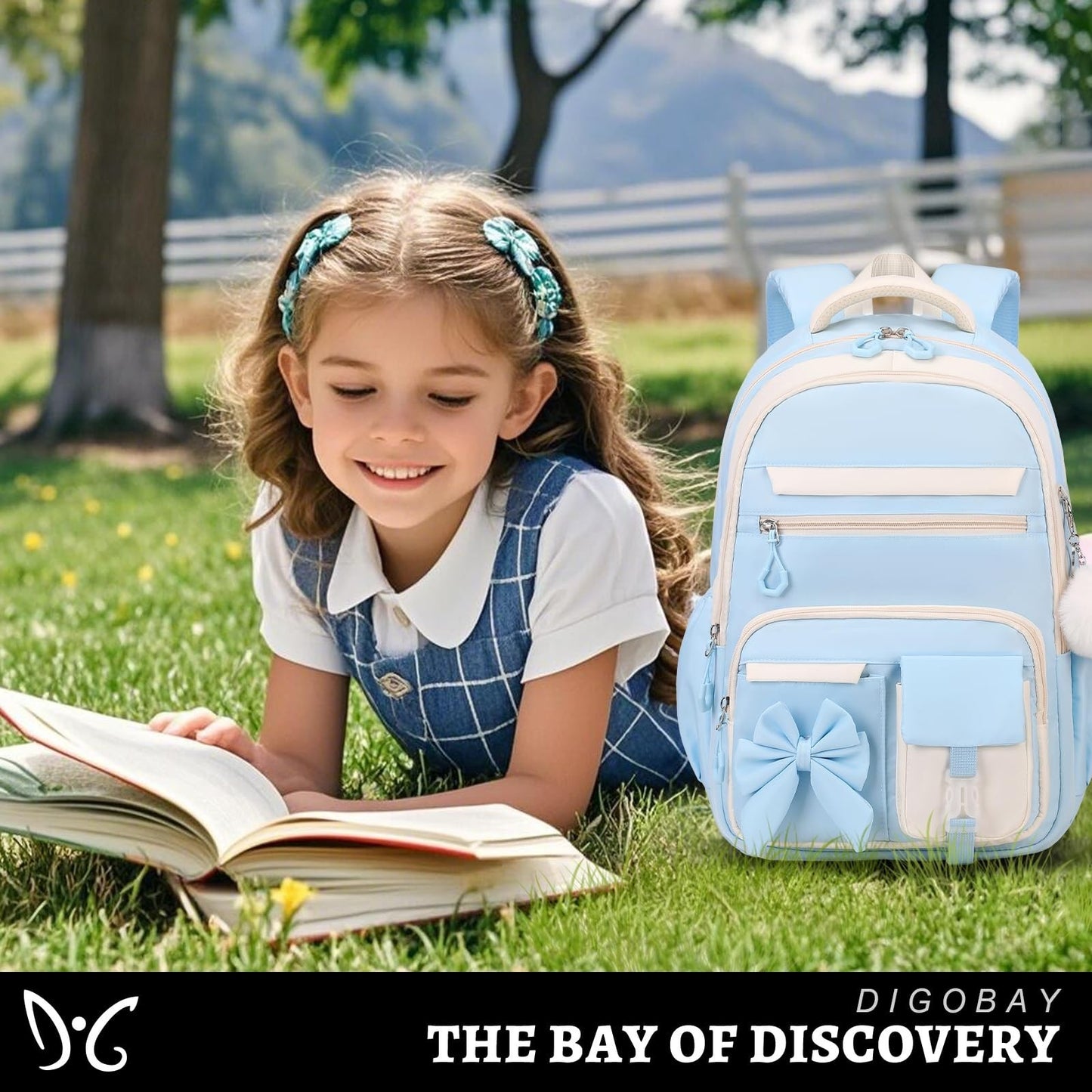 Cute Girls Backpack Set with Lunch Bag & Pencil Case   Stylish School Bag for Ki2