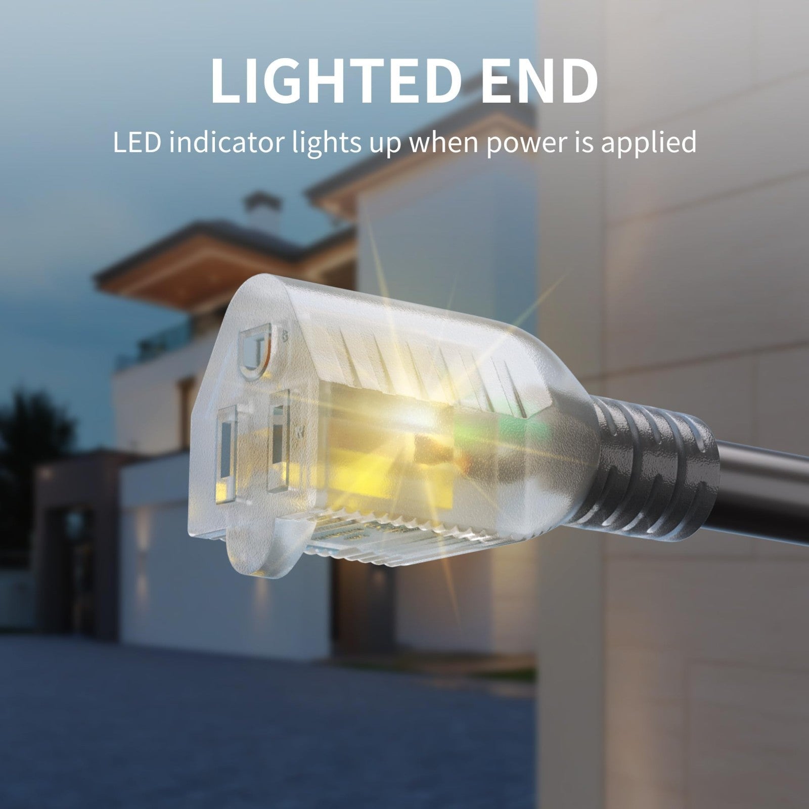25FT Heavy Duty 10AWG Outdoor Extension Cord with Lighted End   Weather Resistan5
