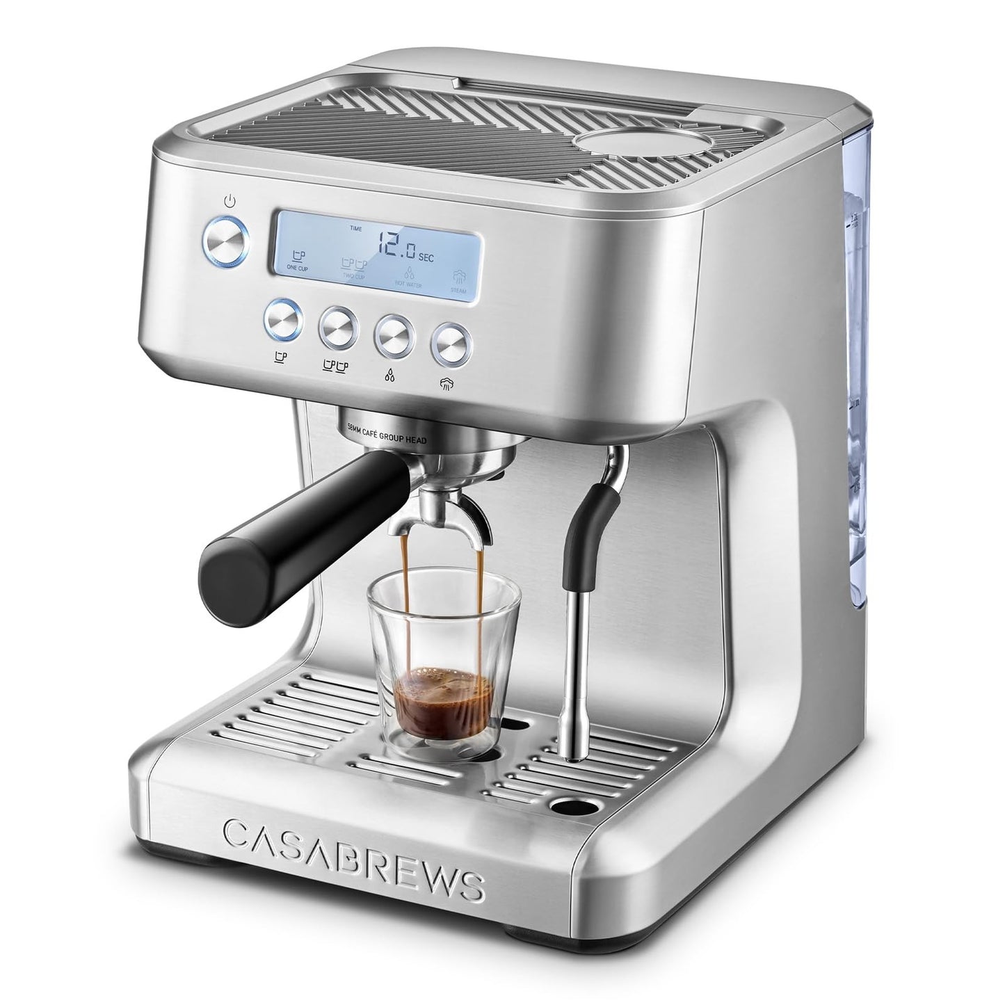 Espresso Machine with Steam Wand, LCD Display, 20 Bar Pump, Custom Brew Temp, 731
