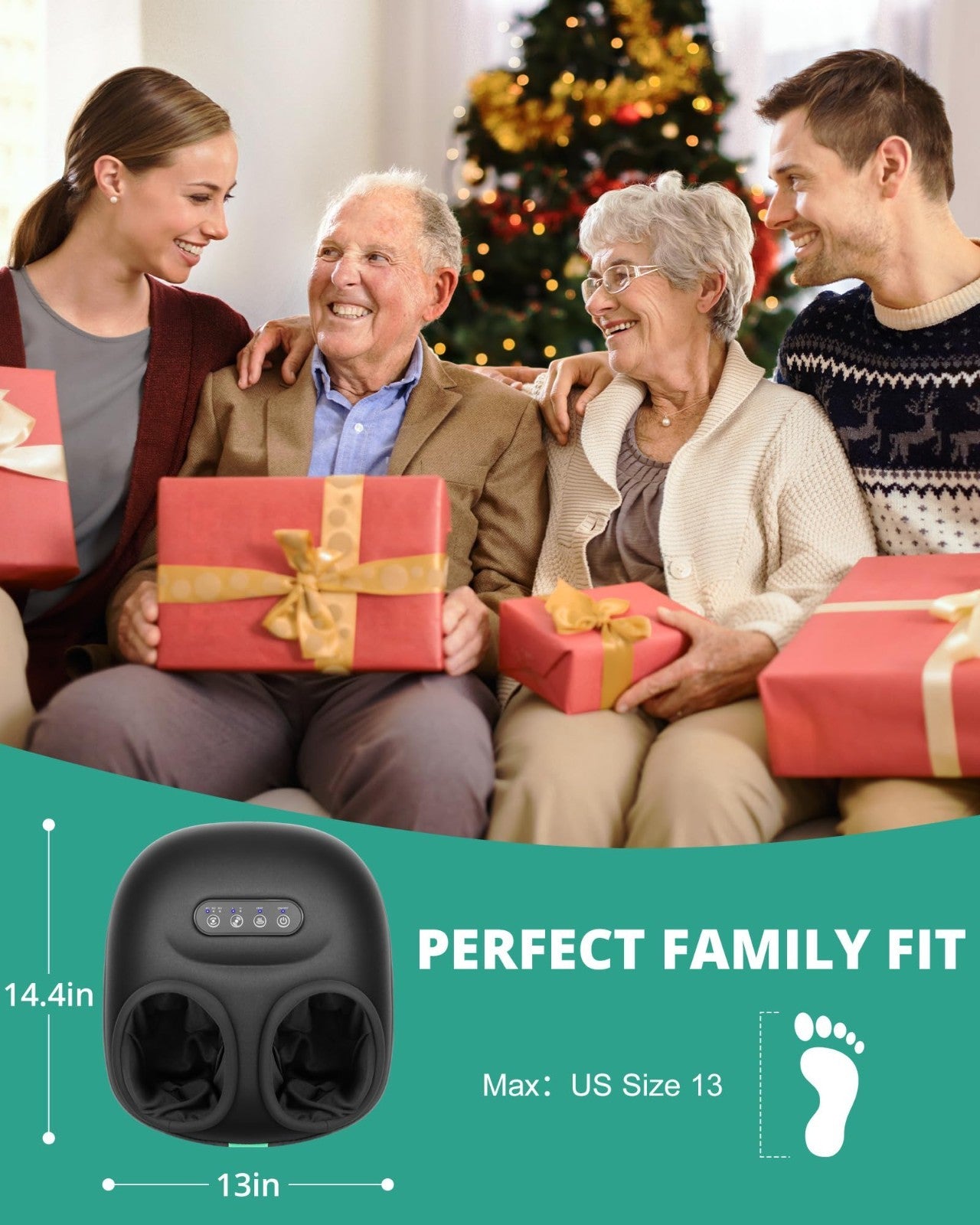 Shiatsu Foot Massager with Heat & Air Pressure - Pain Relief for Plantar Fasciit2