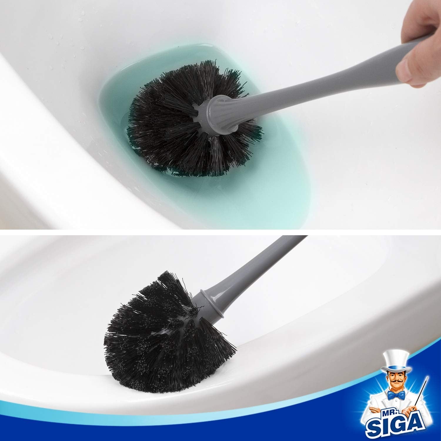 Toilet Plunger and Bowl Brush Combo Set | Heavy Duty Bathroom Cleaning Tools, Gr6