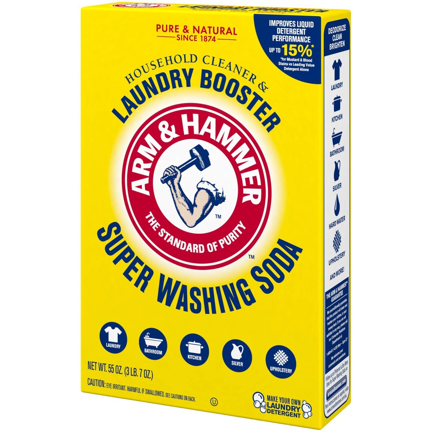 Super Washing Soda for Laundry, Stain Remover, Odor Eliminator, 3 lb Box12