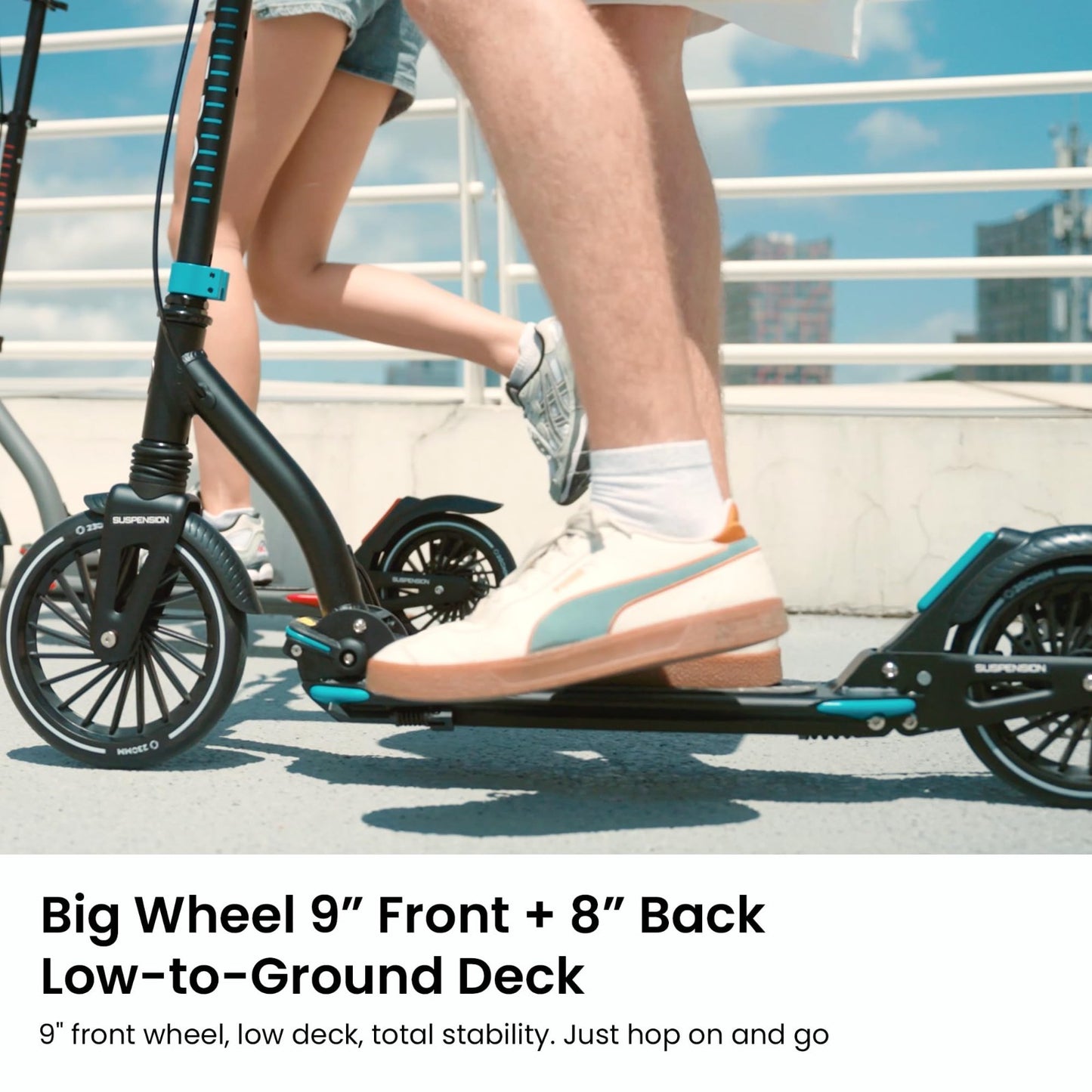 Big Wheel Kick Scooter for Kids, Teens & Adults - Adjustable Height, Smooth Ride6