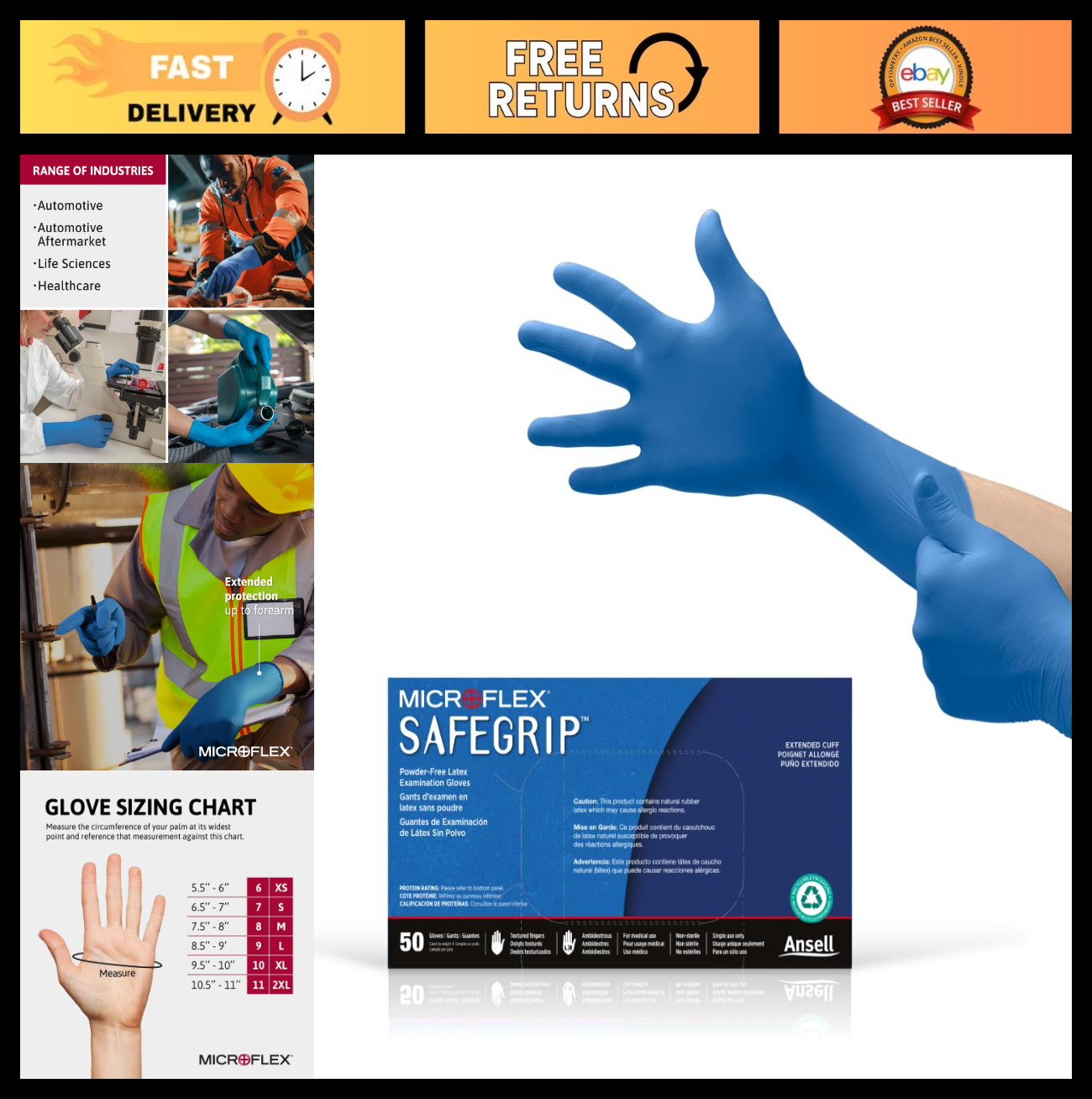 Unisex Adult Protective Gloves SG375 - Durable, Comfortable, Safety Gear0