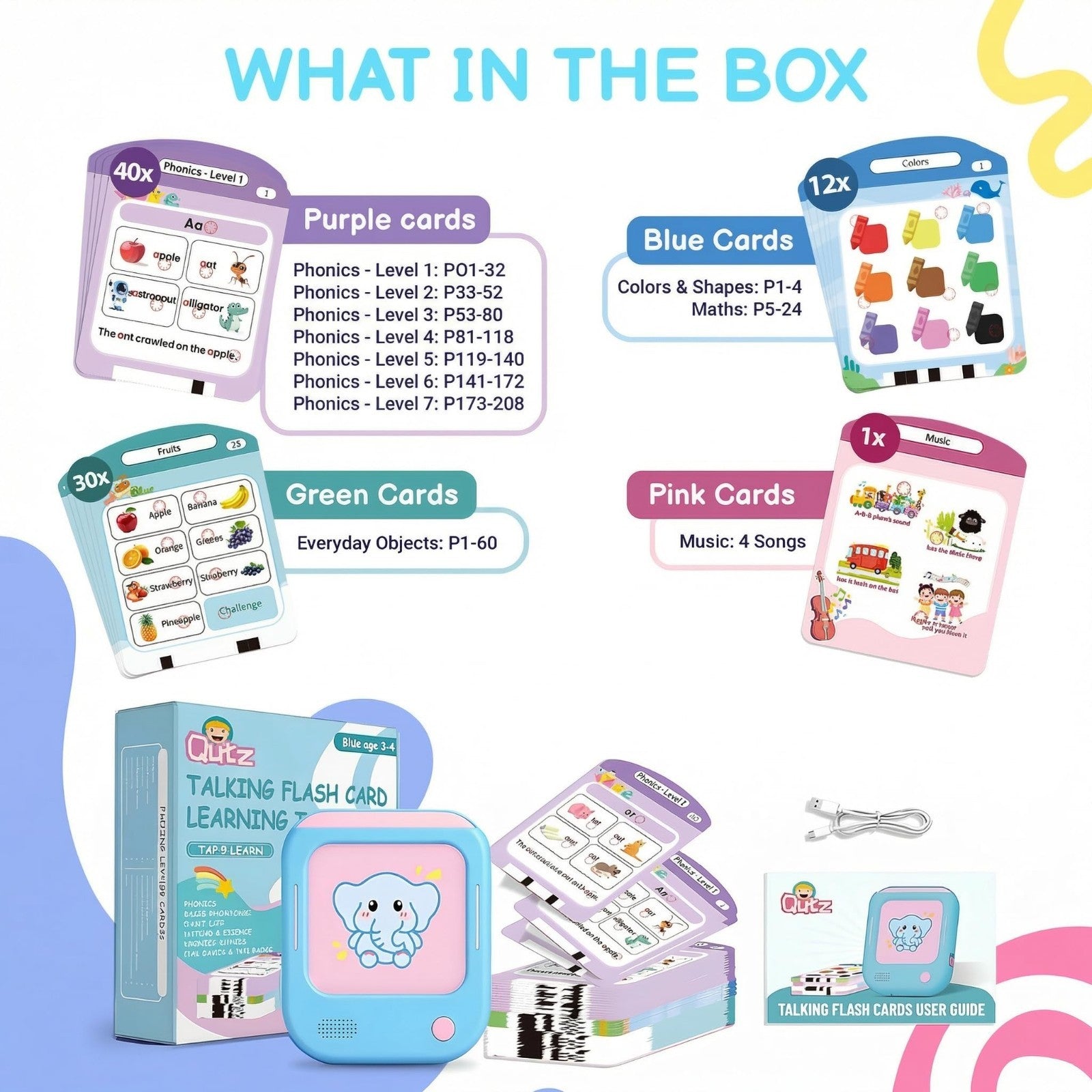 Interactive Talking Flash Cards for Kids, Phonics Learning, 1200+ Words, 700+ Ga6