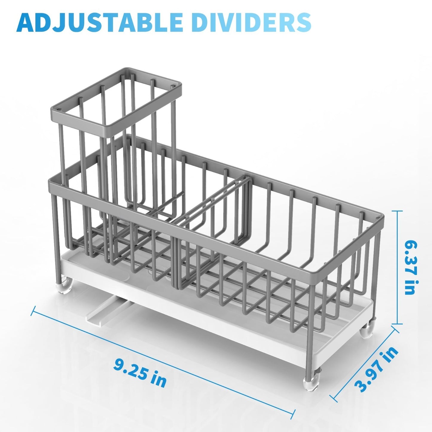 Kitchen Sink Sponge Holder Caddy Organizer, Rustproof 304 Stainless Steel, Gray2