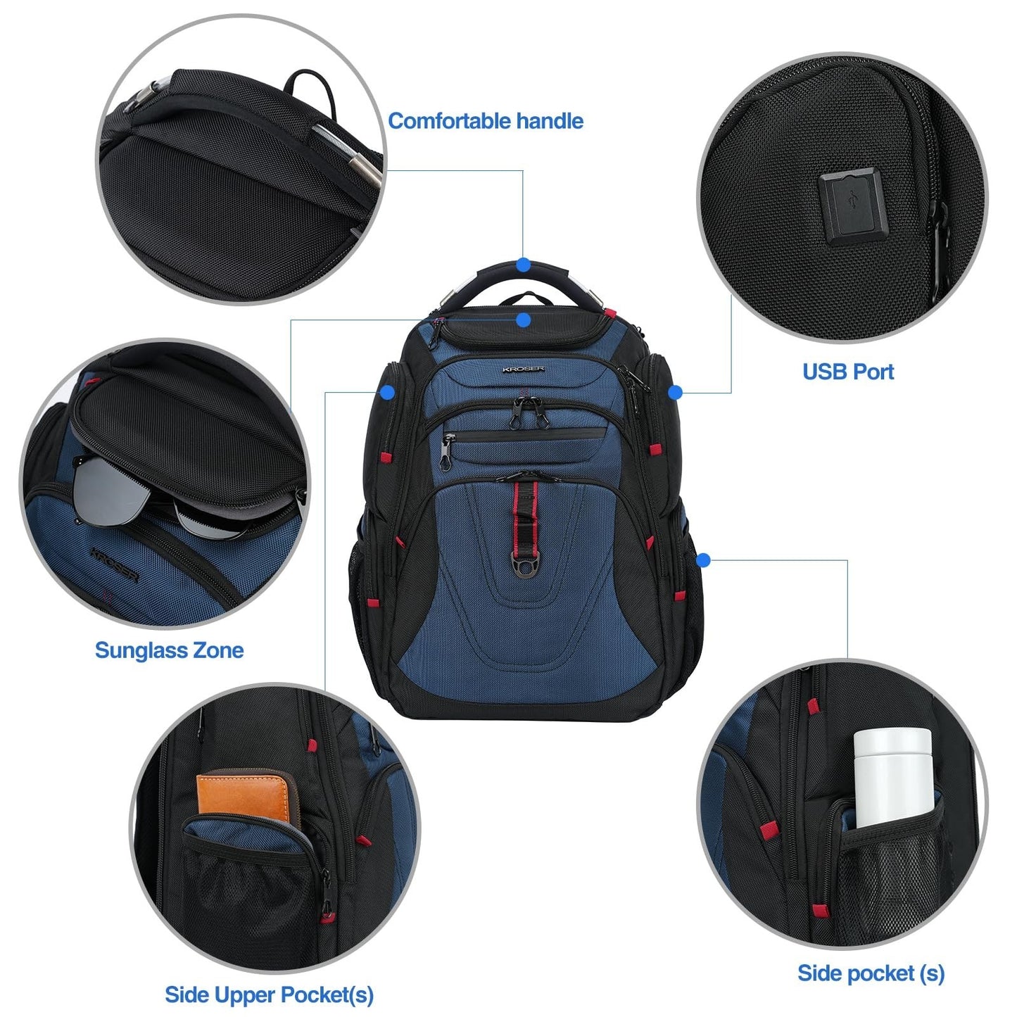 17.3 Inch Travel Laptop Backpack, XL Computer Bag for Men & Women, Durable & Sty4