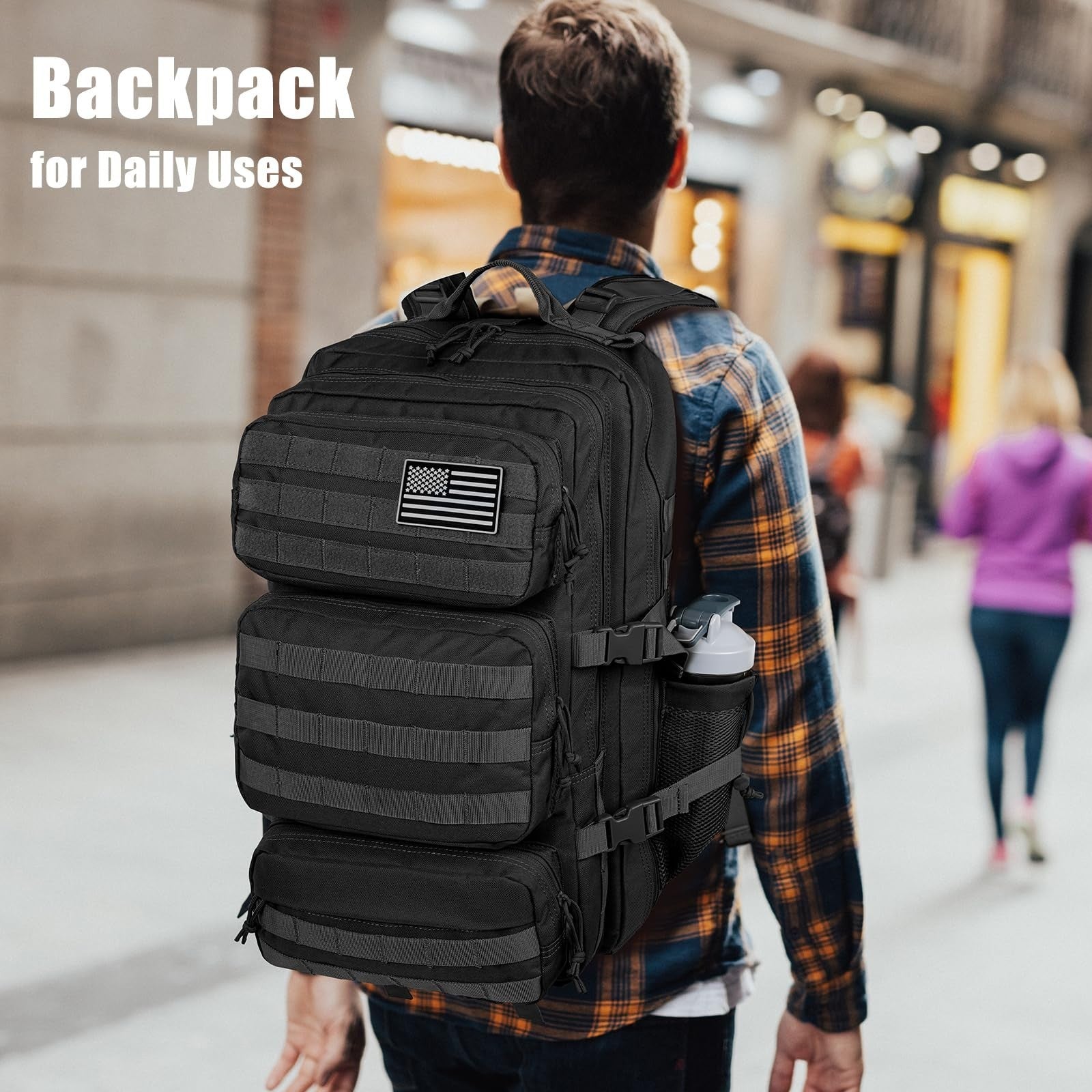 Large 50L Military Tactical Backpack, Molle Assault Pack, Water Resistant Rucksa5