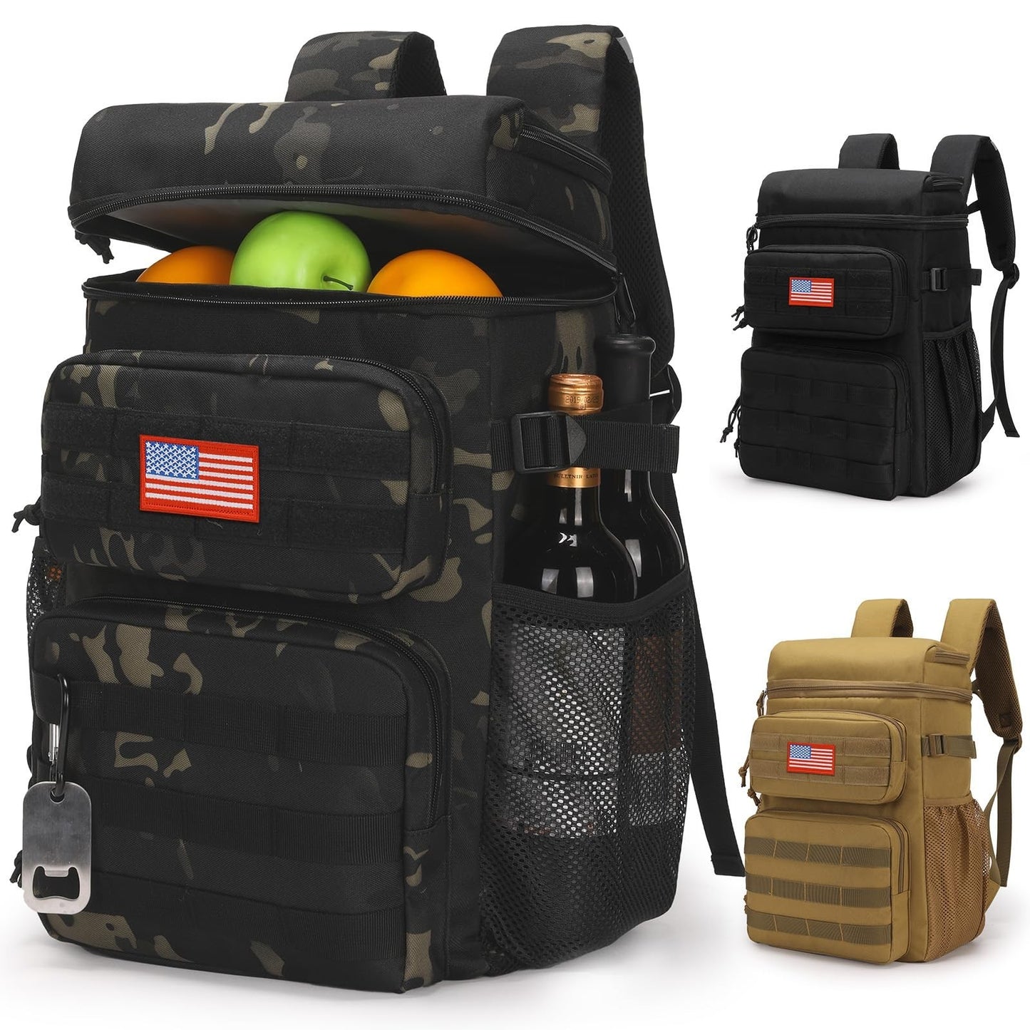 Tactical Insulated Cooler Backpack - Lightweight, Leakproof, Waterproof for Camp0