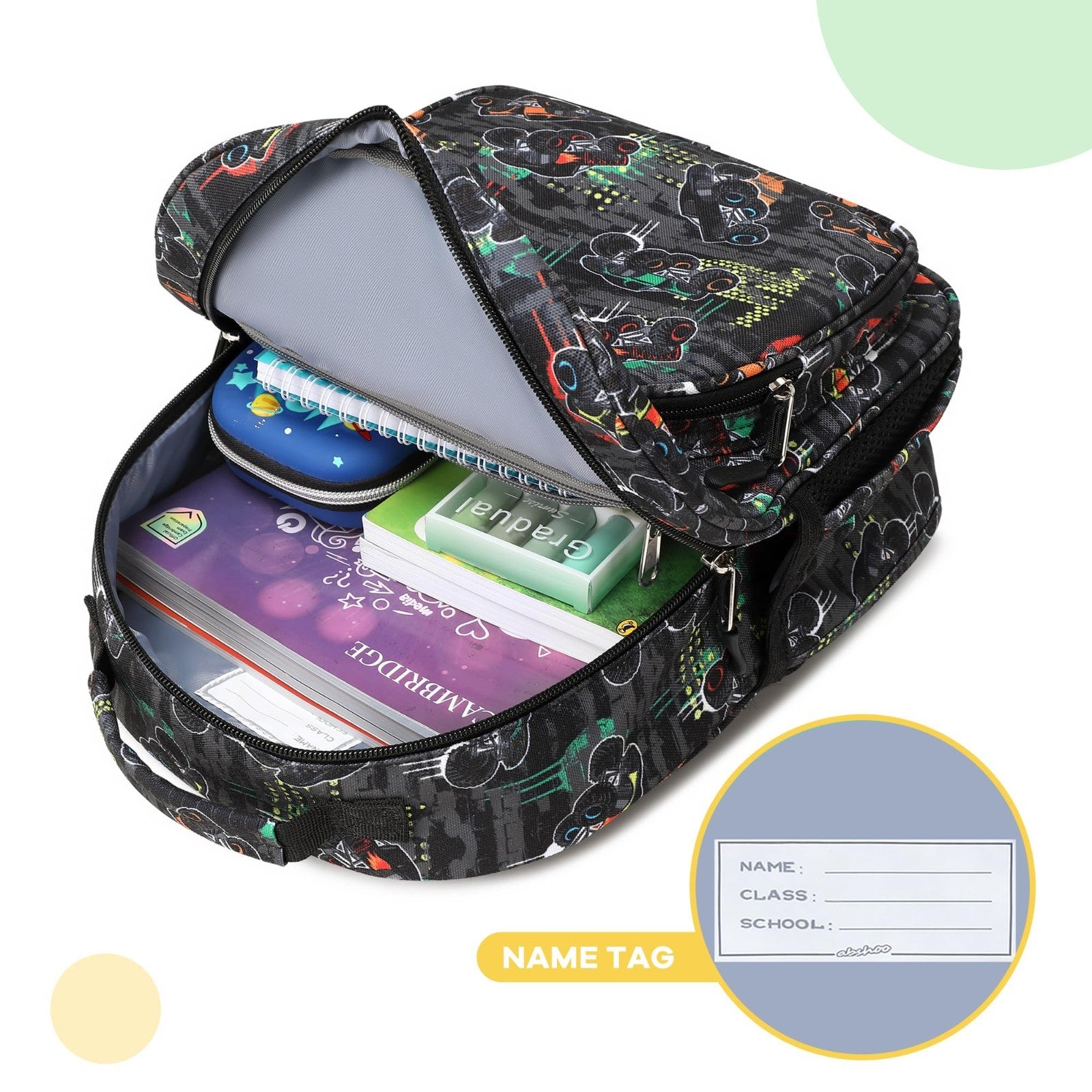 Cute Lightweight Kids Backpack for Boys, Kindergarten & Elementary School, Ages4