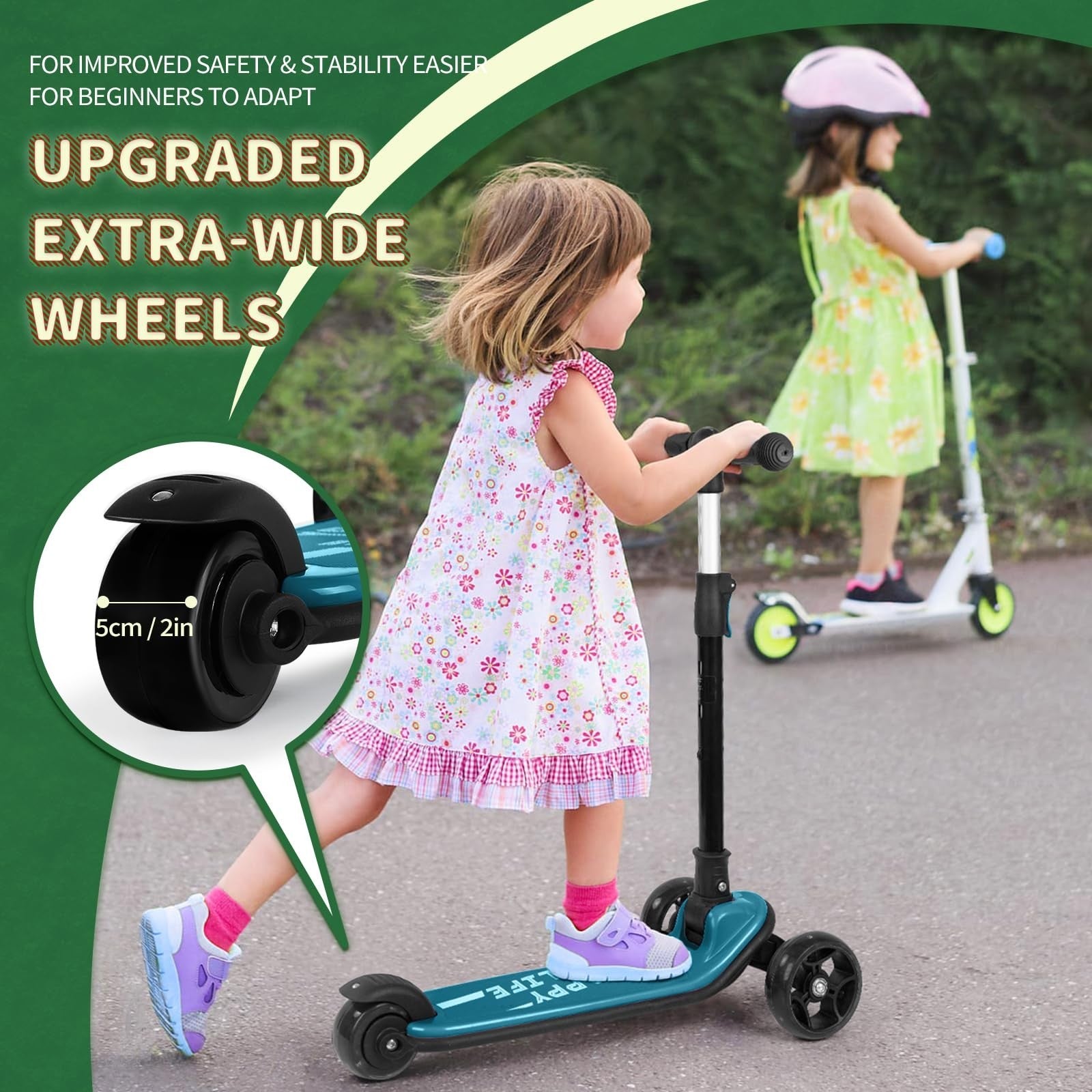 3-Wheel Kids Scooter Ages 3-10, Adjustable Height, Safe & Durable Design5