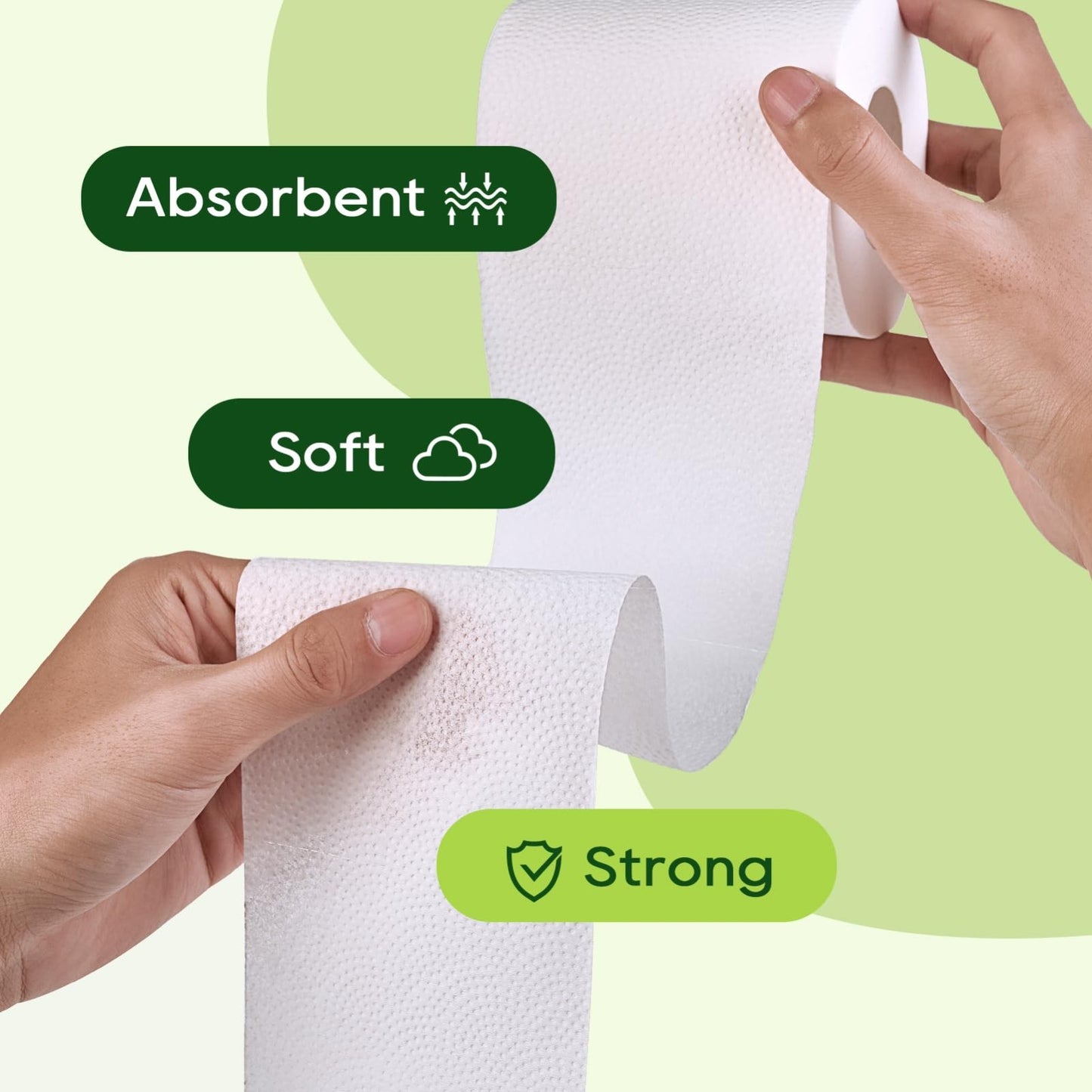 Eco Friendly Bamboo Toilet Paper   24 Double Rolls, 2 Ply, Soft & Absorbent, Sep5