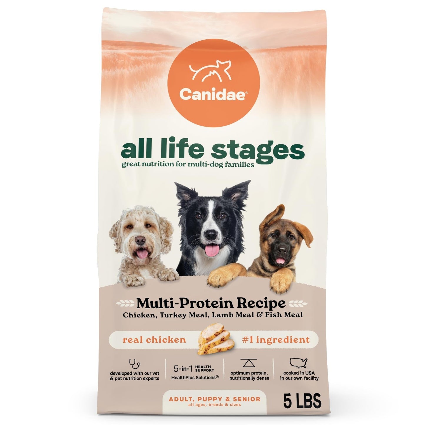 Multi Protein Dog Food for All Life Stages   Chicken, Turkey, Lamb & Fish, 5 lb1