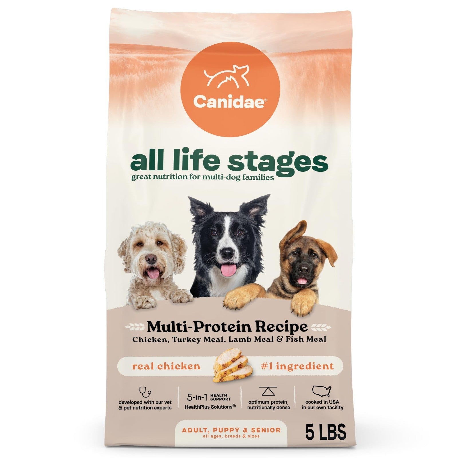 Multi Protein Dog Food for All Life Stages   Chicken, Turkey, Lamb & Fish, 5 lb1