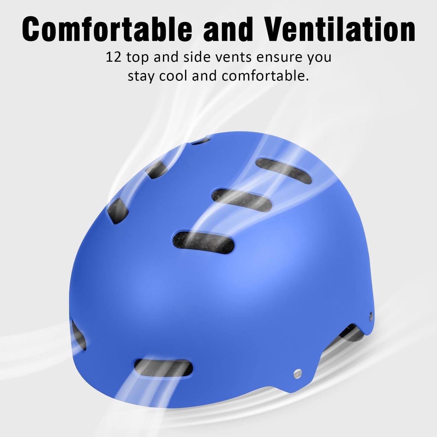 Multi-Sport Helmet for Skateboard, Bike, Scooter - Adjustable, Lightweight, Vent5
