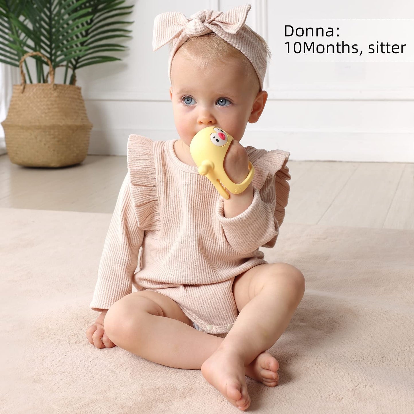 2 Pack Penguin Teething Toys for Babies 0 6 Months, Infant Teethers & Mittens, L5