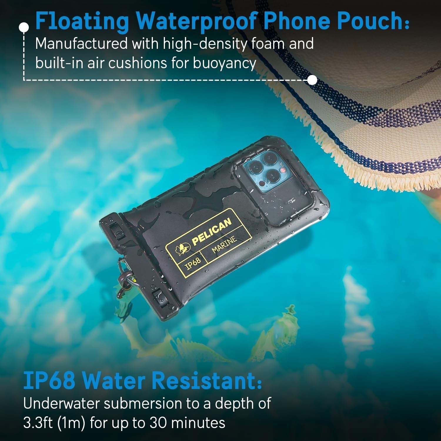 2 Pack Waterproof Phone Pouch   IP68 Touchscreen Case w/ Lanyard   Fits All Phon2