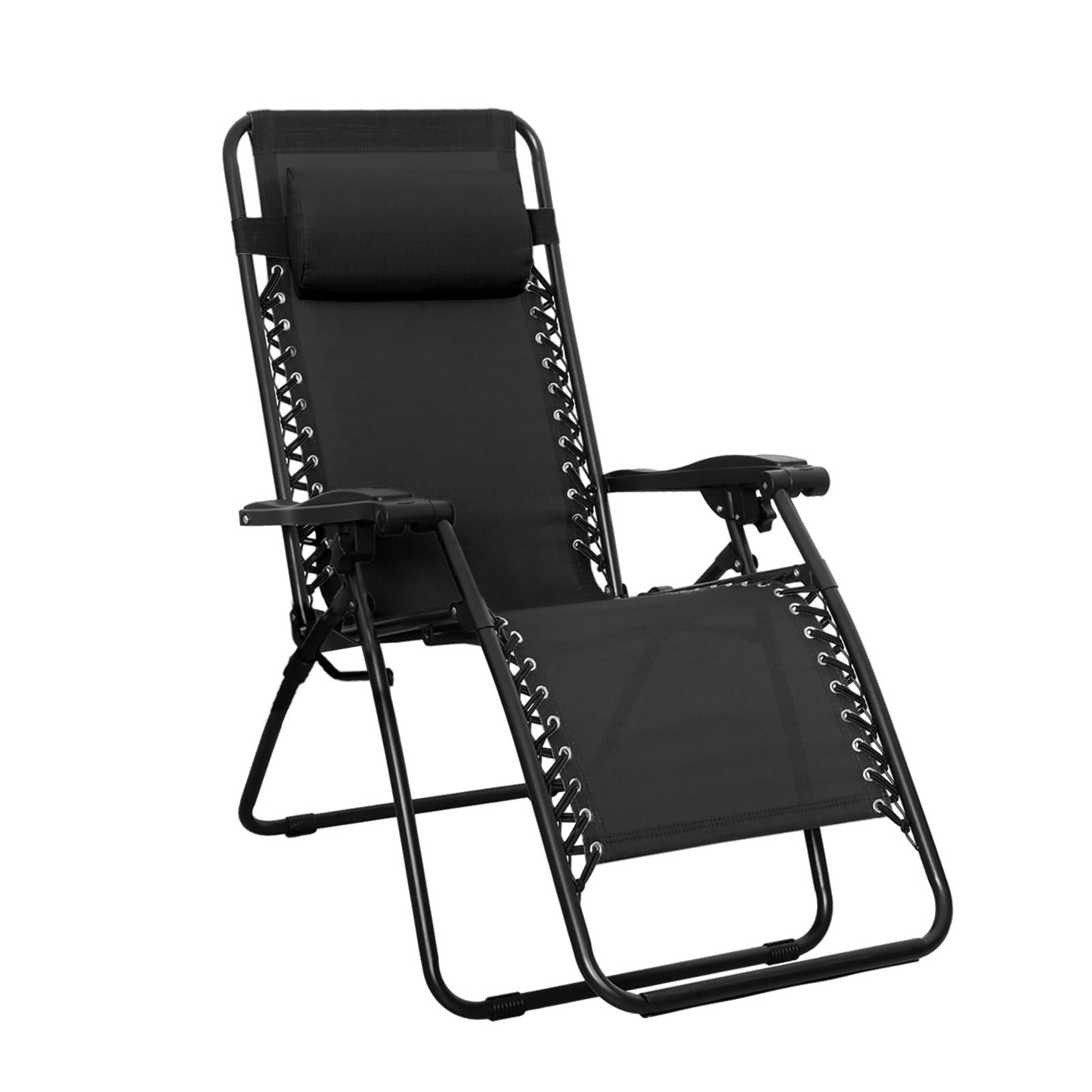 Zero Gravity Lounge Chair with Pillow   Foldable Outdoor Recliner, 300 lb Capaci1