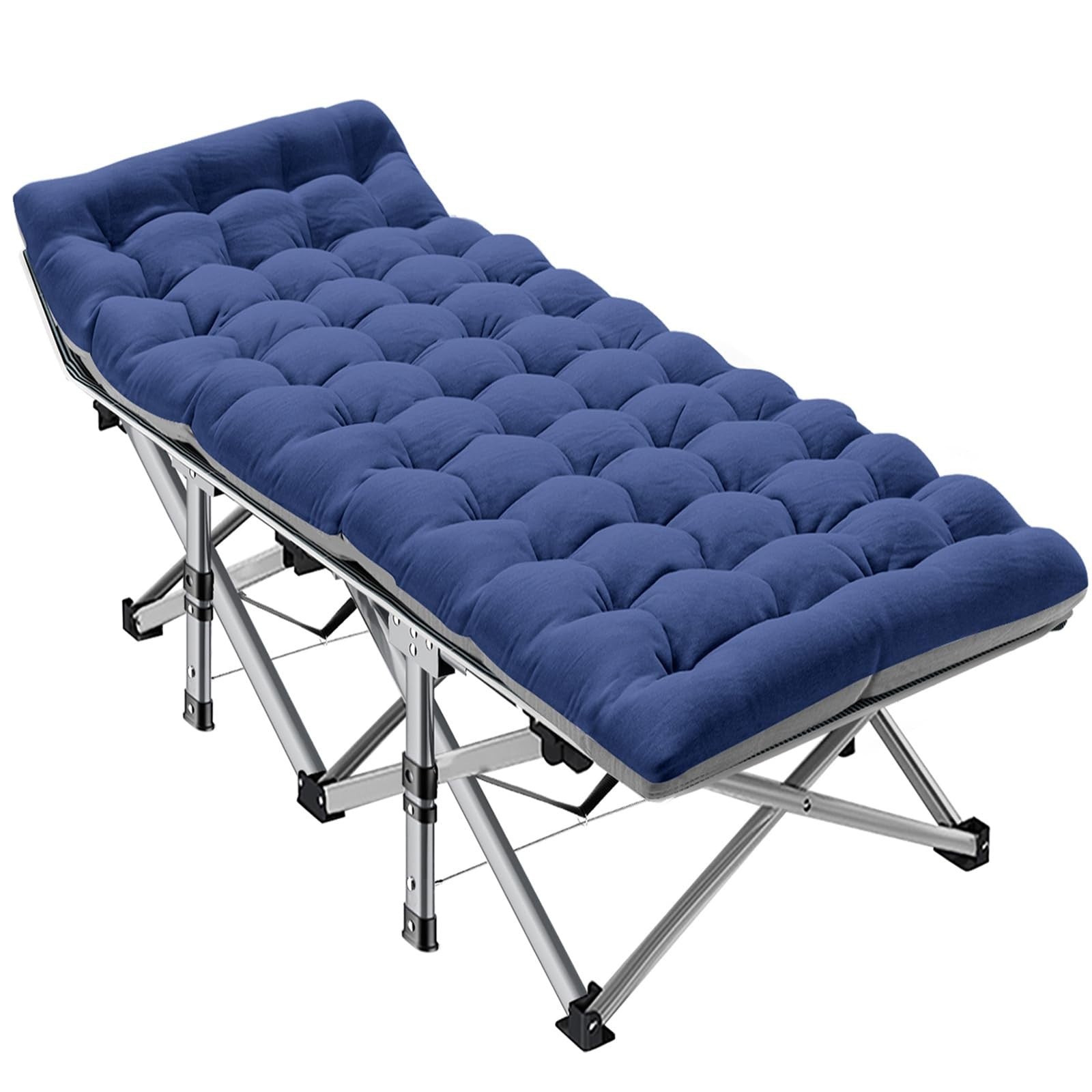 Folding Camping Cot for Adults, 28" Wide Heavy Duty Bed, 800 lbs Capacity, Mattr1