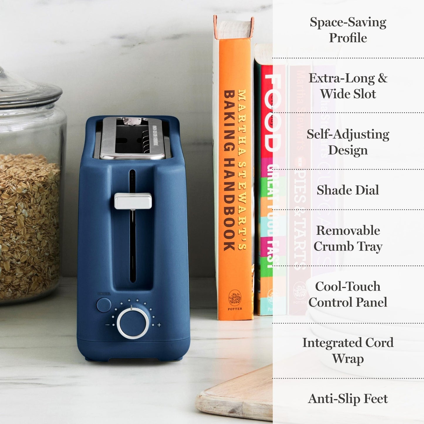 2-Slice Long Slot Toaster - Extra Wide for Sourdough & Bagels, 10 Shade Settings10