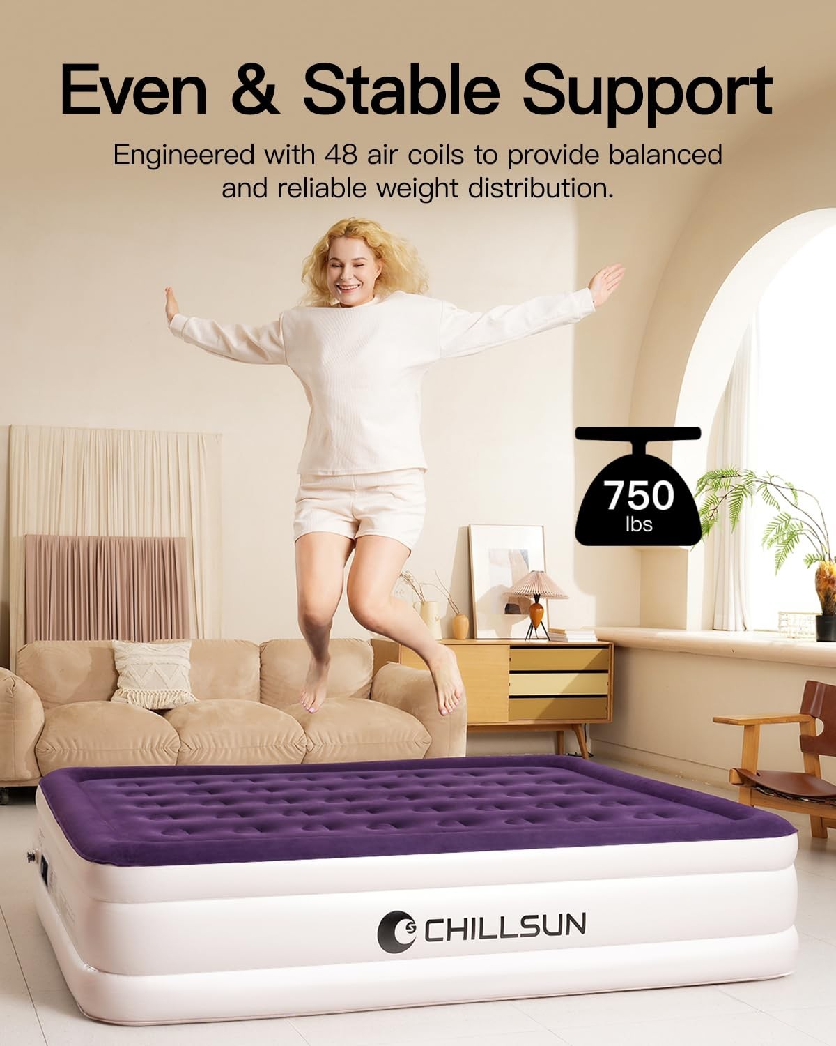 18" Raised King Air Mattress with Built in Pump   Quick Setup, Comfort & Support5