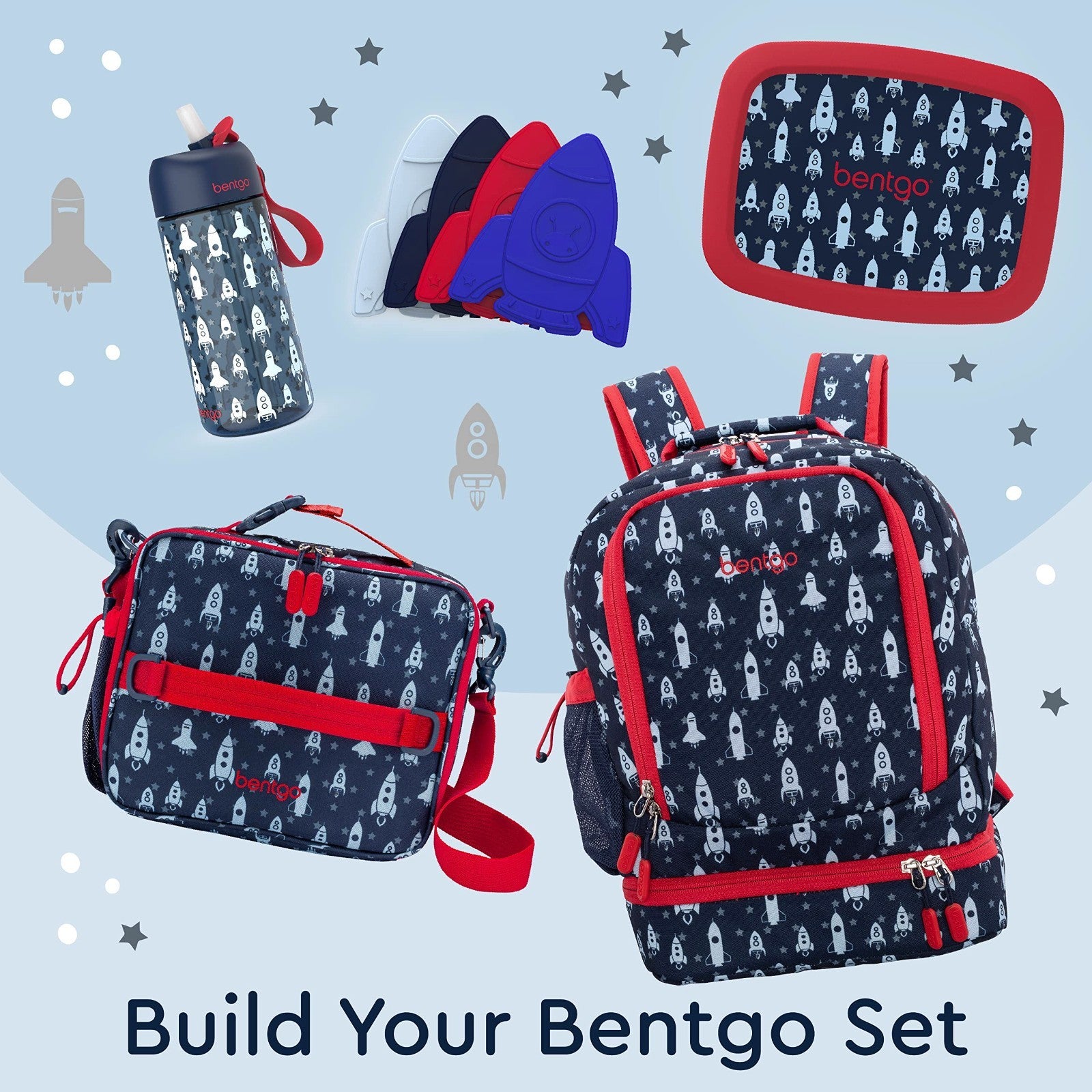 Kids 2 in 1 Backpack & Insulated Lunch Bag Set with Padded Straps   Durable & St3