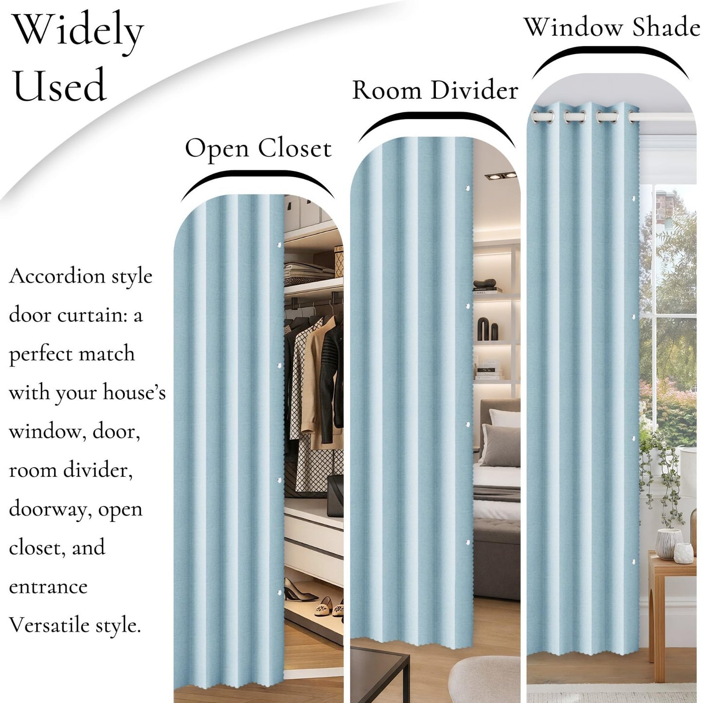 100% Blackout Magnetic Closure Curtain   Pinch Pleat Window Drapes, 1 Panel, W609