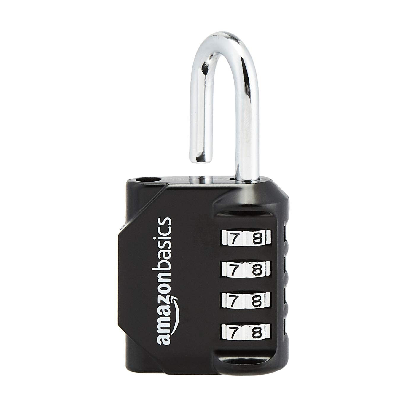 4 Digit Combination Lock, Secure Keyless Padlock, Black, 2 Pack for Gym & Travel4