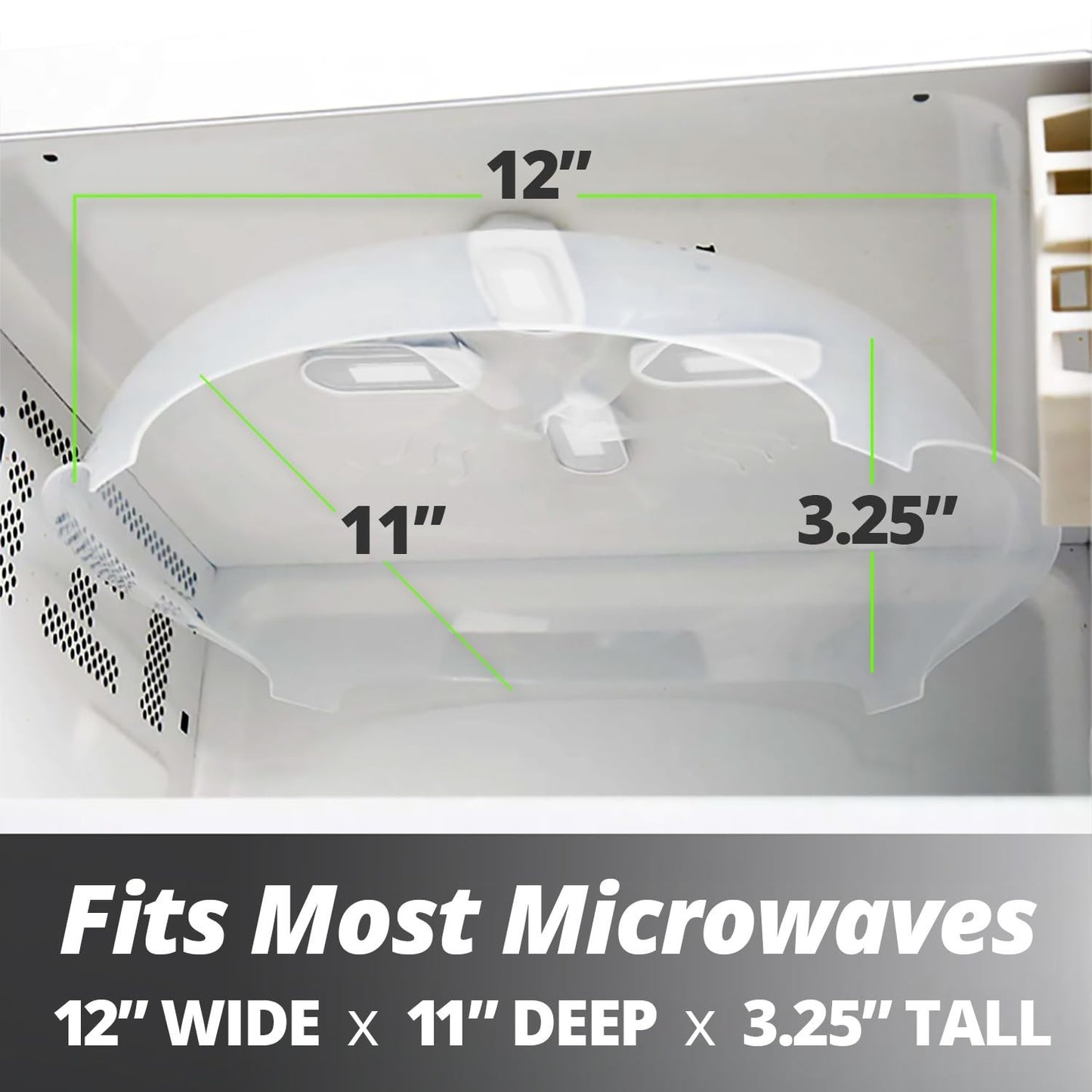 Microwave Splatter Cover 12"   BPA Free, Vented Lid, Anti Splash, Dishwasher Saf2