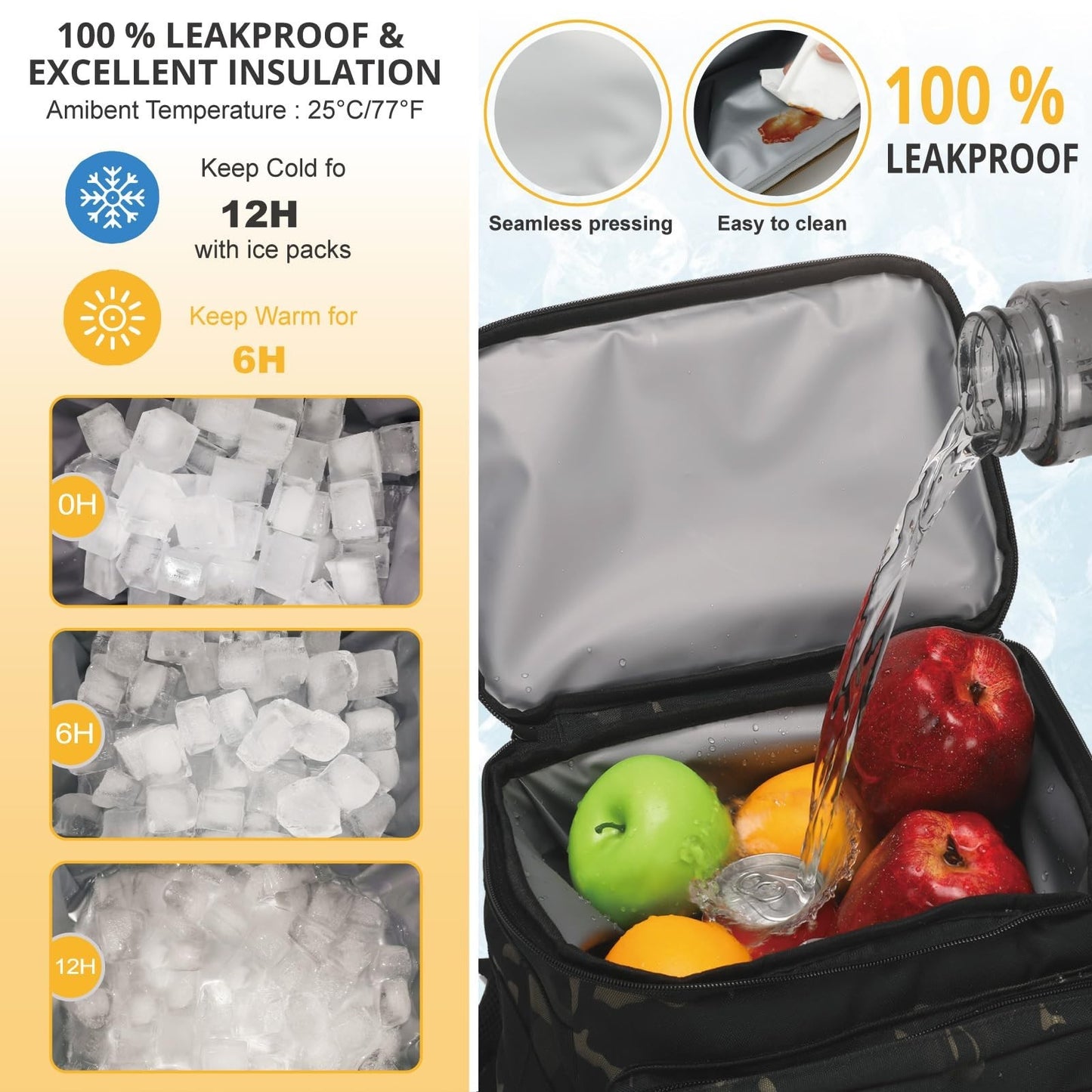 Tactical Insulated Cooler Backpack - Lightweight, Leakproof, Waterproof for Camp3