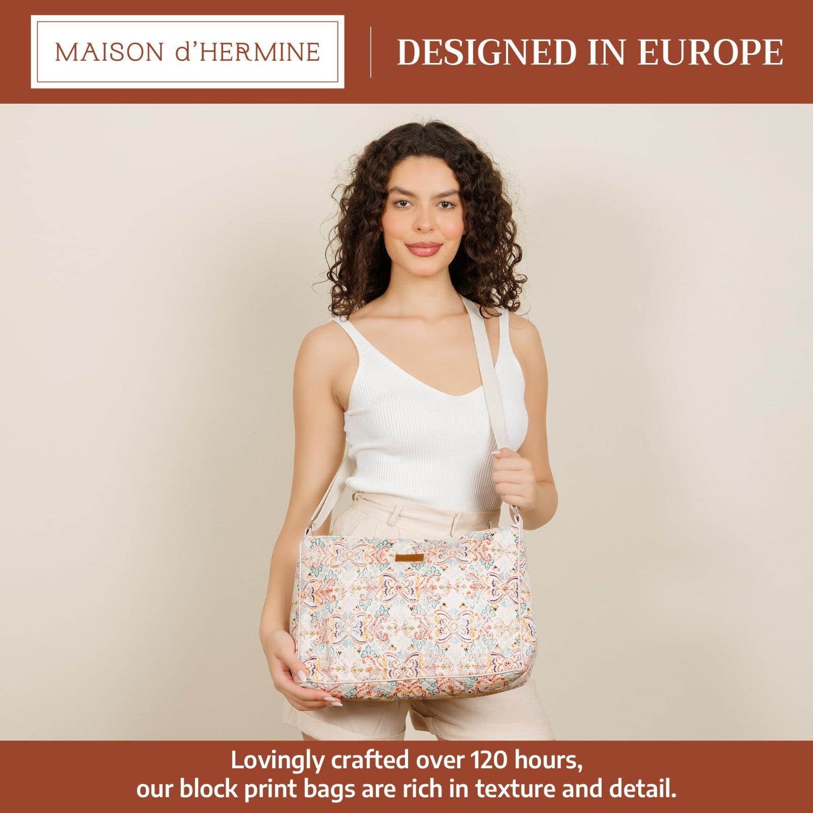 Stylish Women's Cotton Shoulder Handbag   Versatile Tote Bag for Everyday Use2