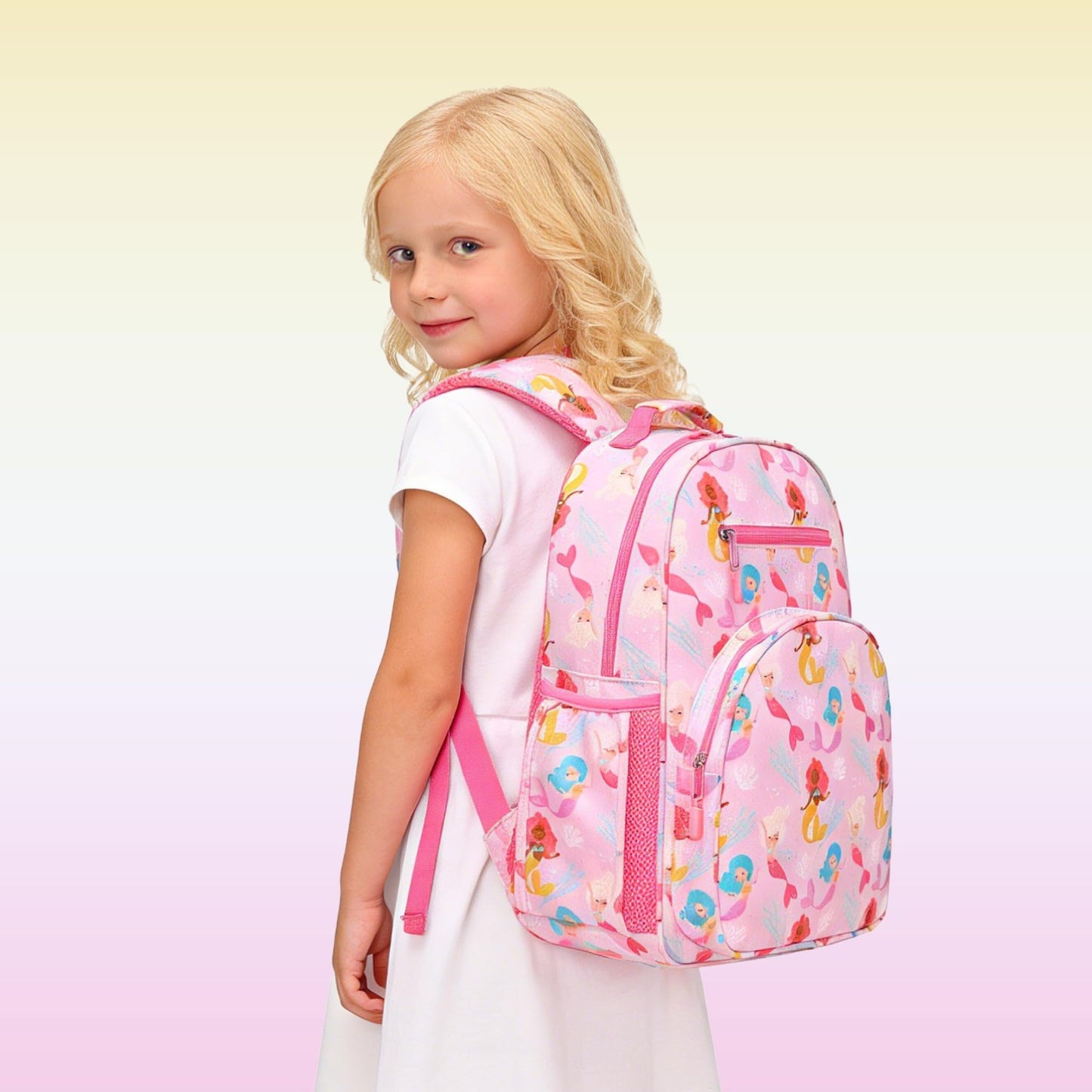 Cute Lightweight Kids Backpack for Girls   Mermaid Pink, Ideal for Kindergarten4