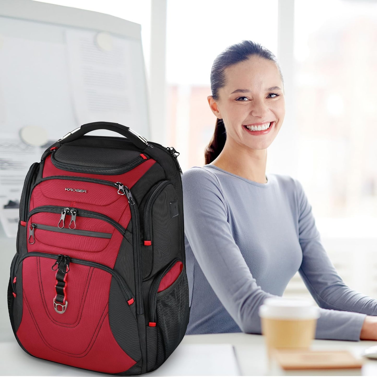 17.3 Inch Travel Laptop Backpack, XL Computer Bag for Men & Women, Durable & Sty1