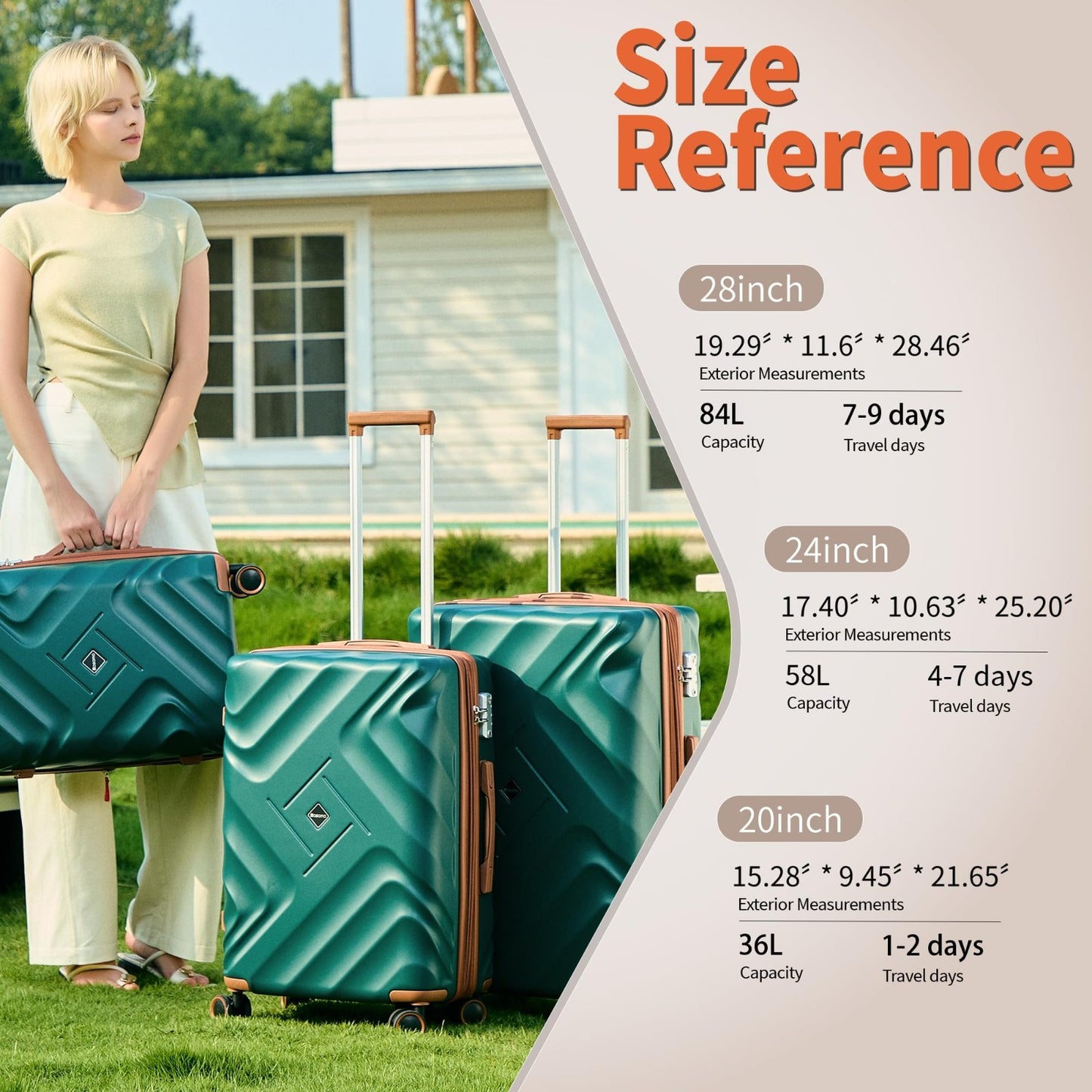 10-Piece Expandable Luggage Set, Airline Approved Carry-On, Hard Case Suitcases,6