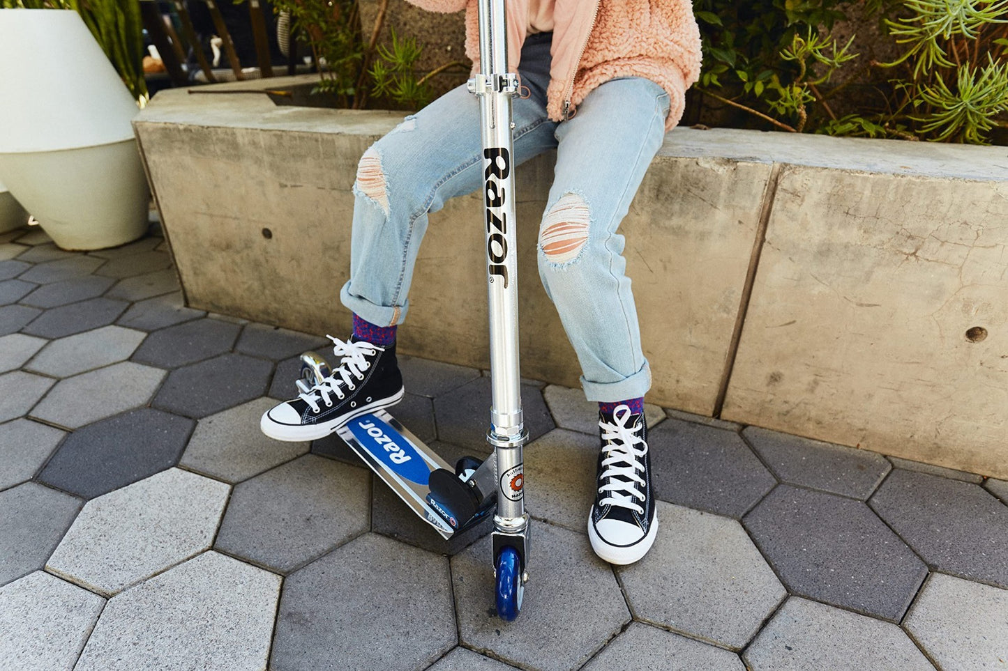 Lightweight Foldable Kick Scooter for Kids - Aluminum Frame, Adjustable Handleba2