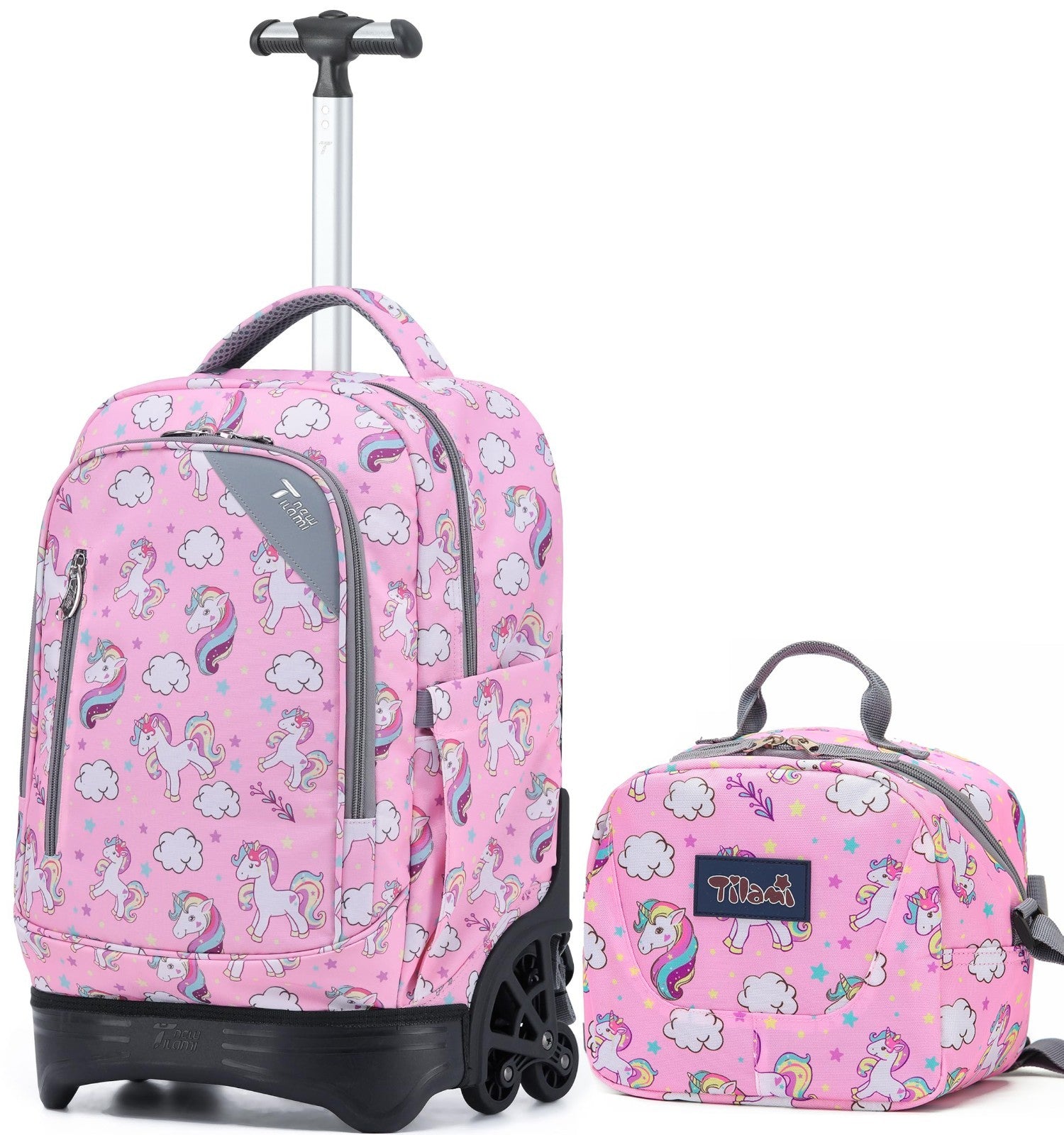 18" Rolling Backpack with Lunch Bag for Kids, School, Travel, Girls & Boys1