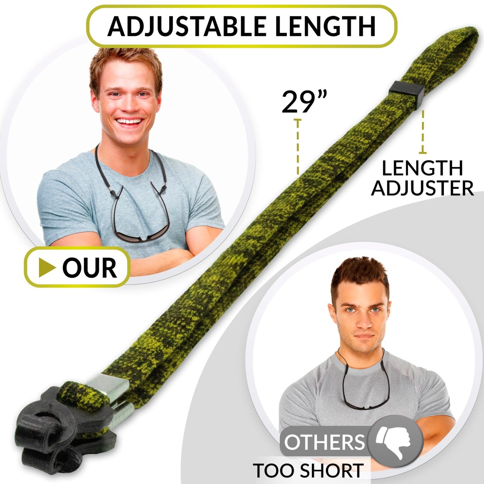 Eyeglass Holder Strap - 4 Pcs Neck Lanyard Cords for Men & Women - Sunglasses Ch4